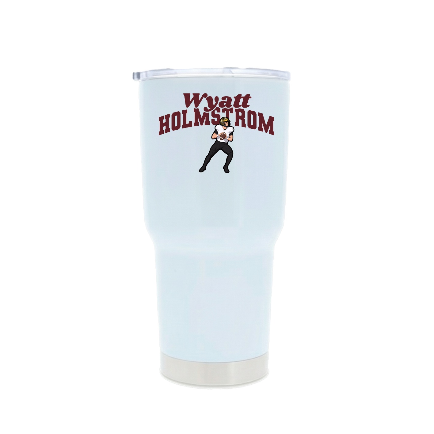 30oz Stainless Steel Tumbler — Signature Arch in White