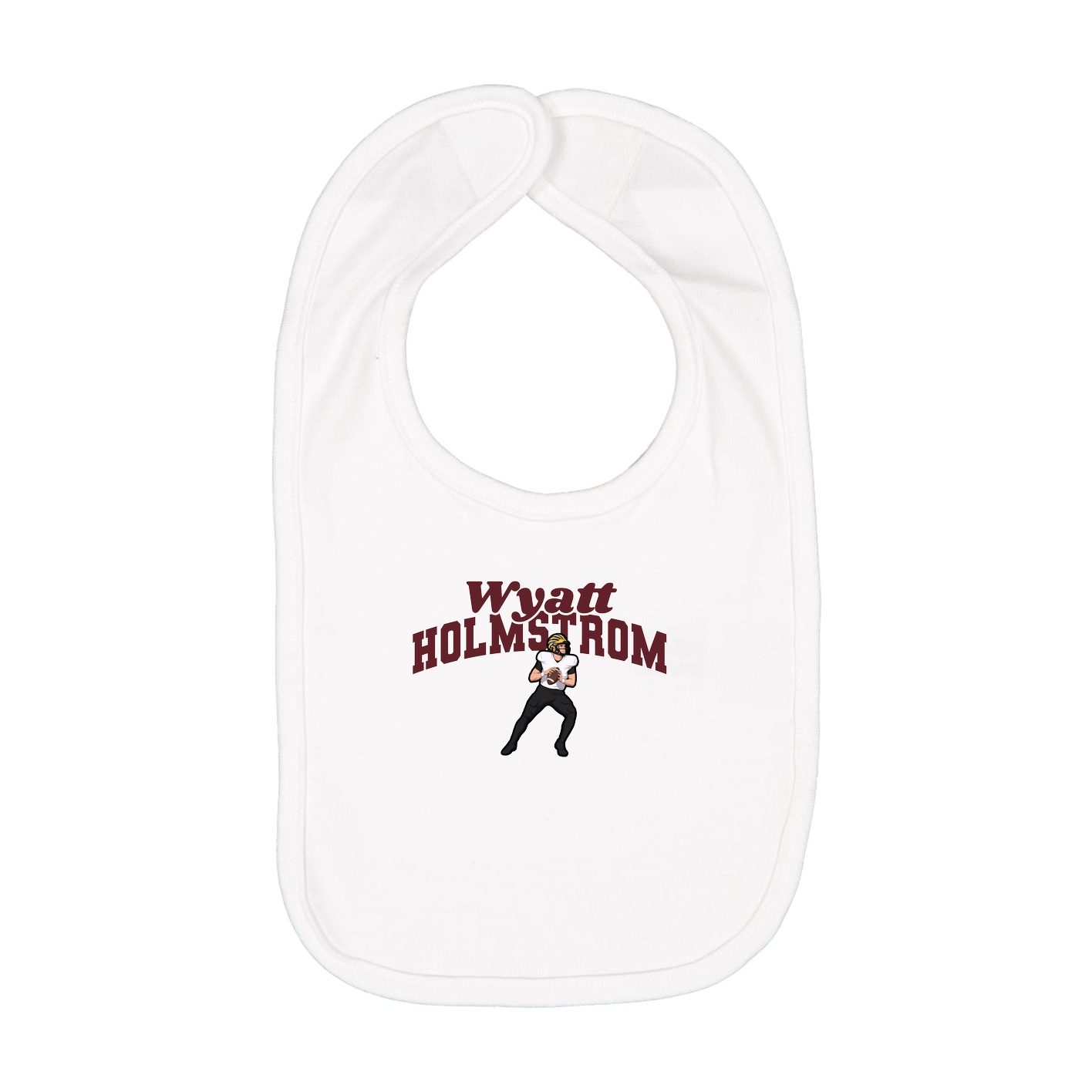 Infant Bib — Signature Arch in White