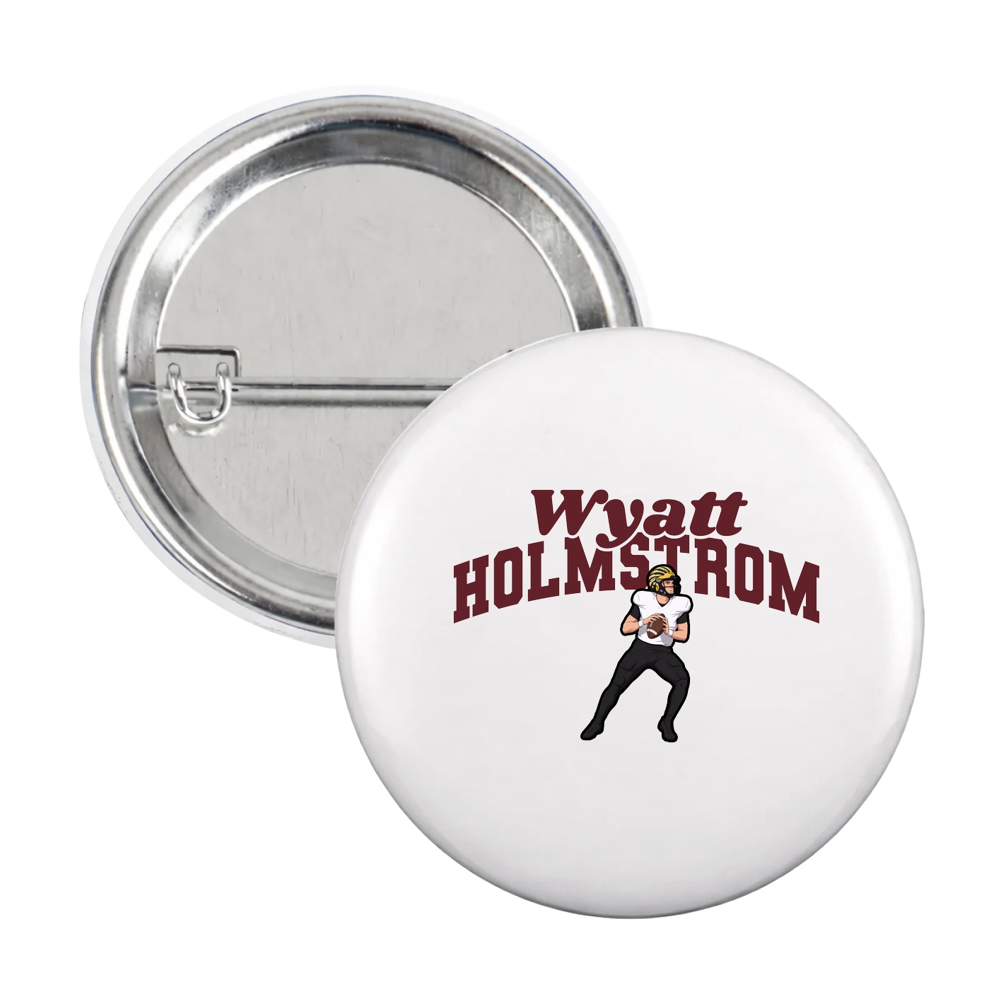 Game Day Button — Signature Arch in White