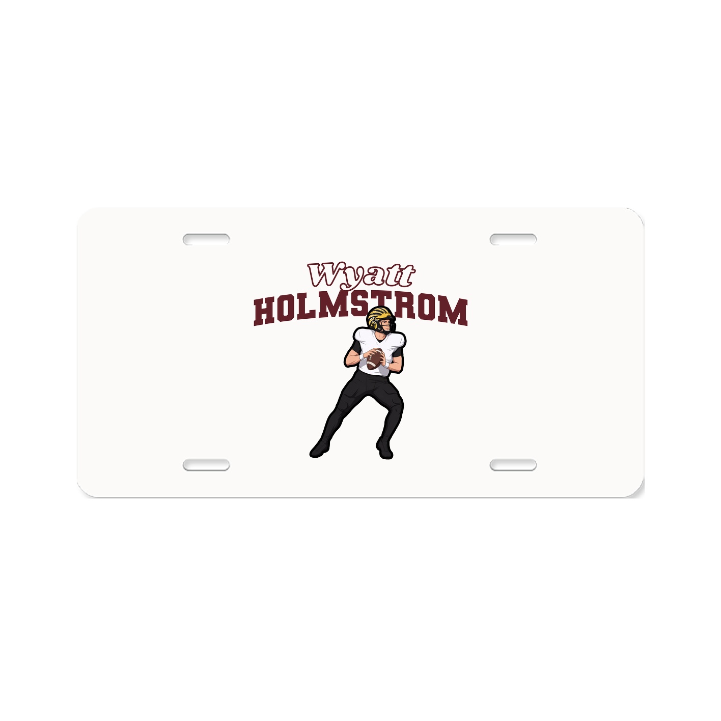 License Plate — Name Arch in Classic