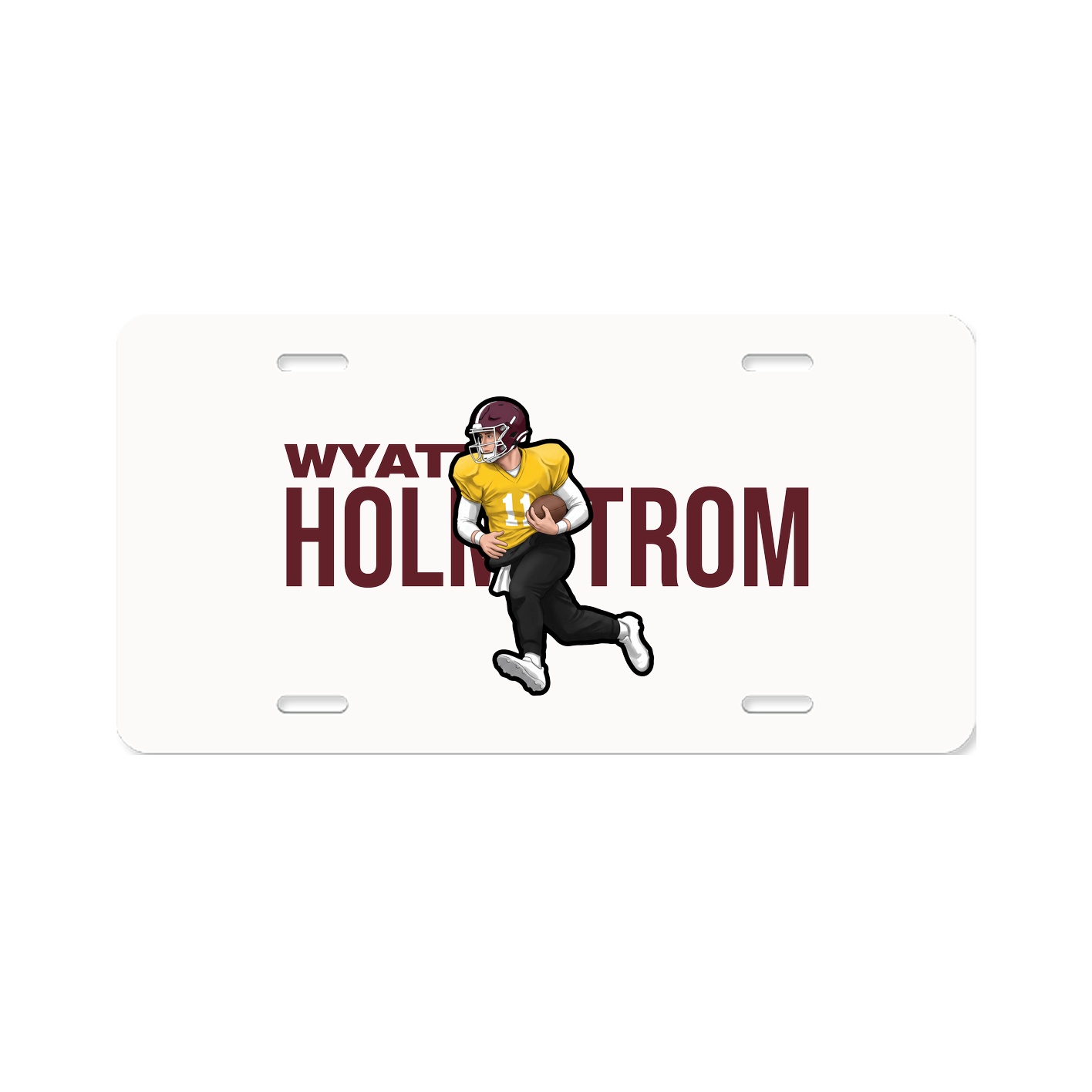 License Plate — Player Name in Classic