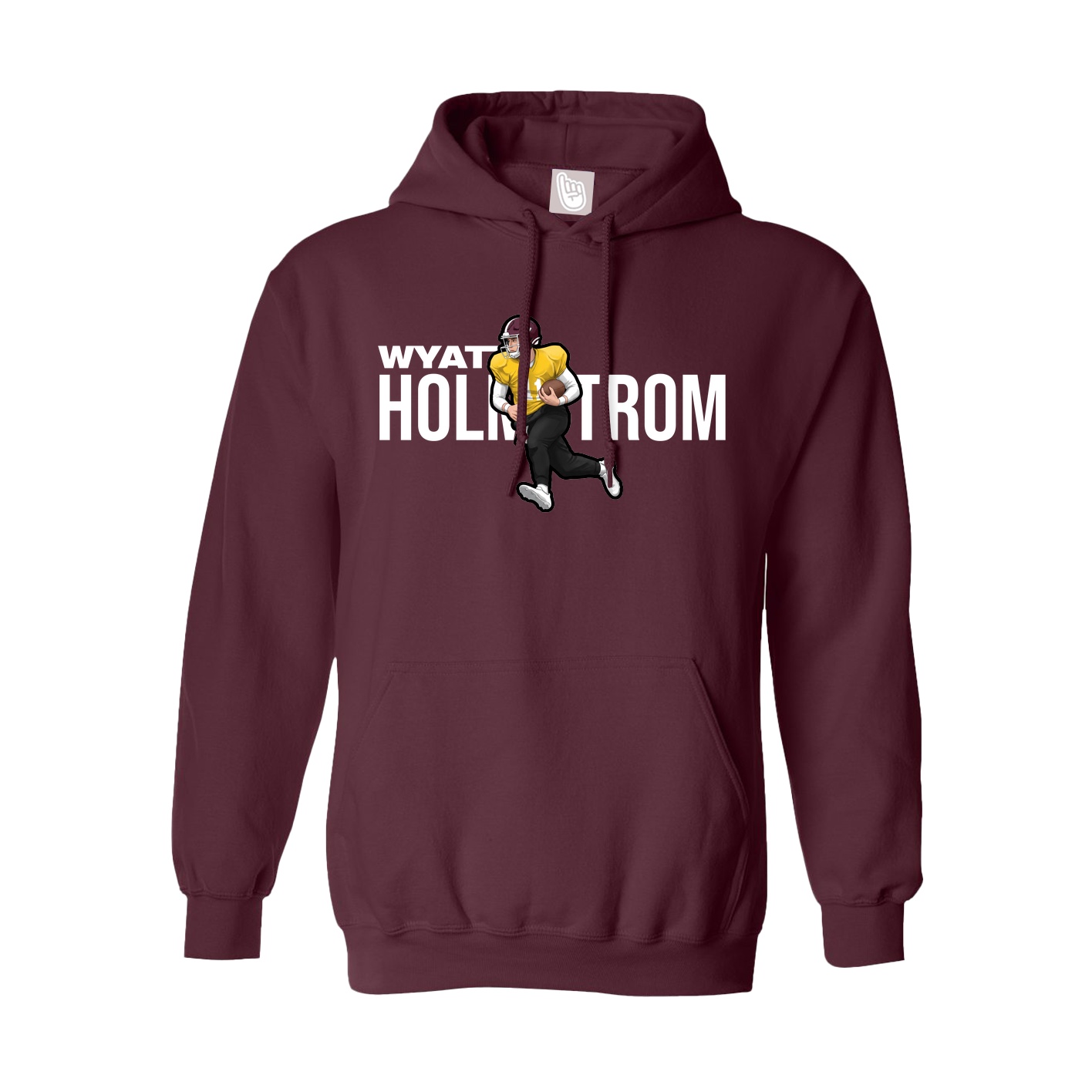 Hoodie — Player Name in Maroon