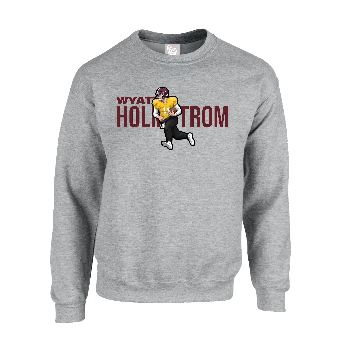 Fleece Crew — Player Name in Grey