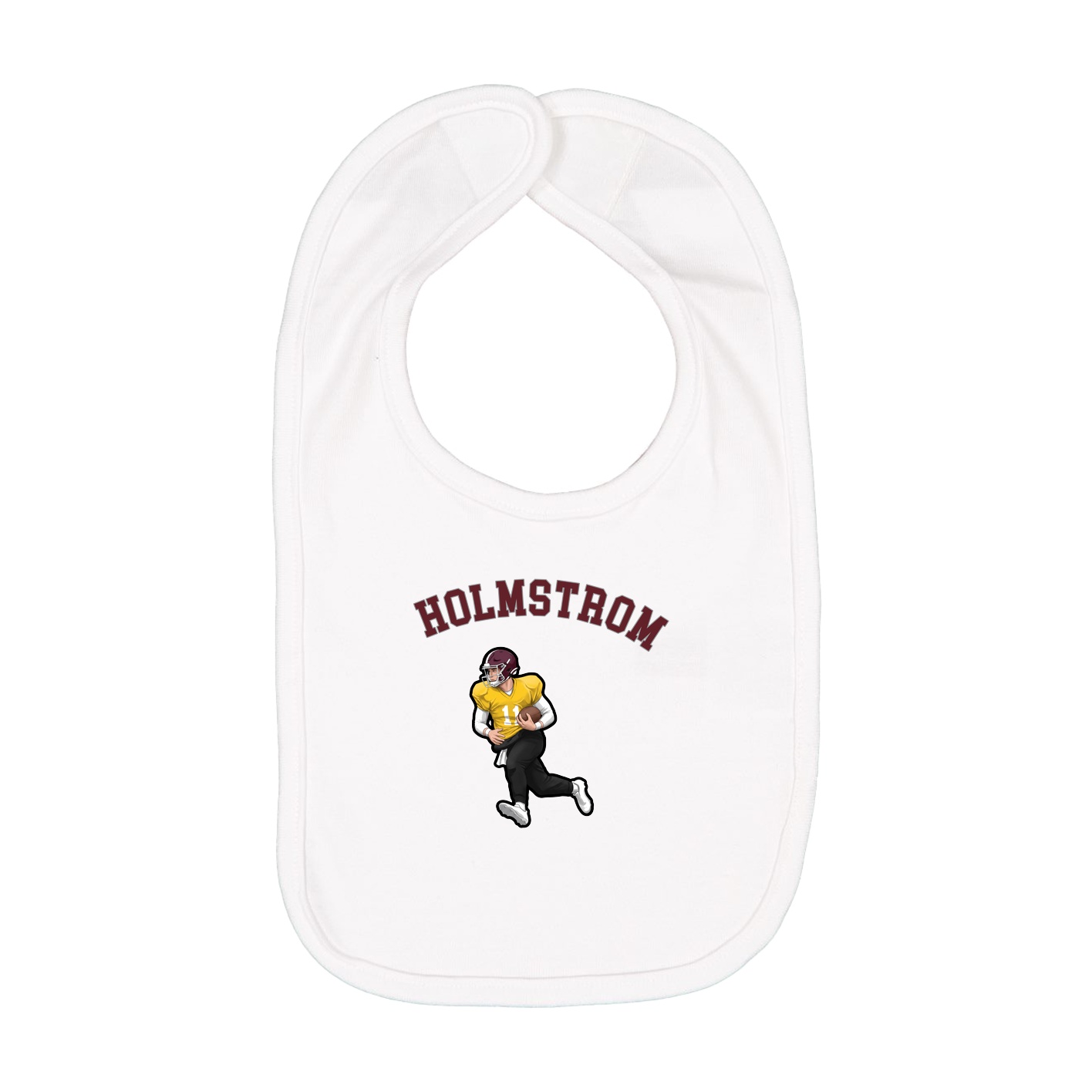 Infant Bib — Shirsey Arch in White