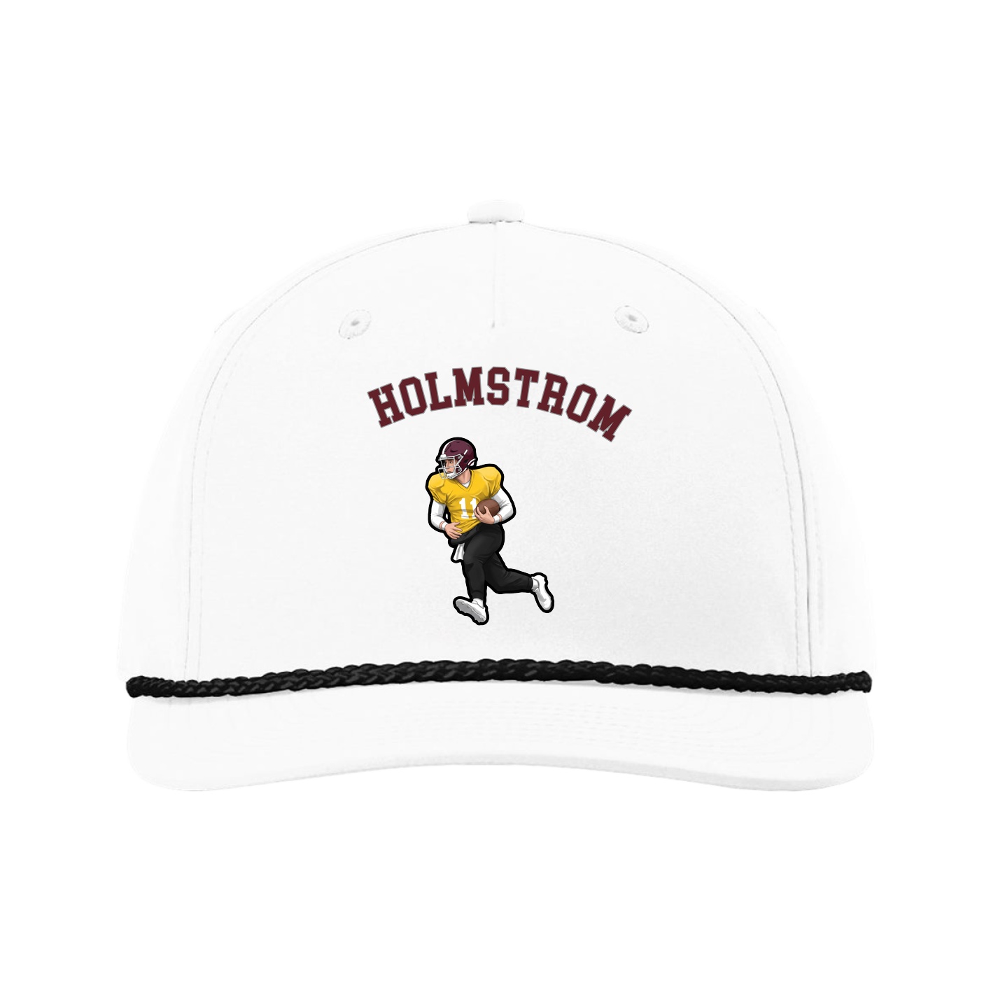 Five-Panel Classic Rope Cap — Shirsey Arch in White
