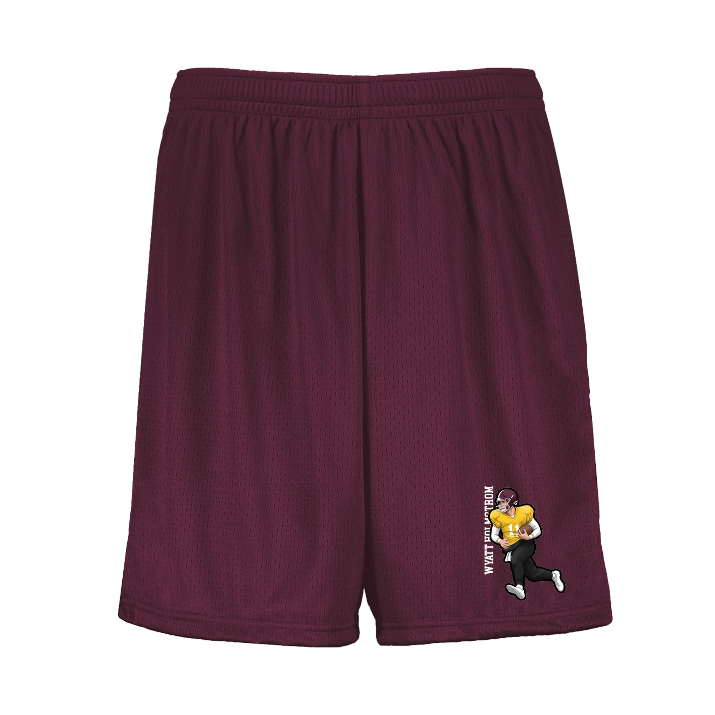 Shorts — Name Vertical in Maroon