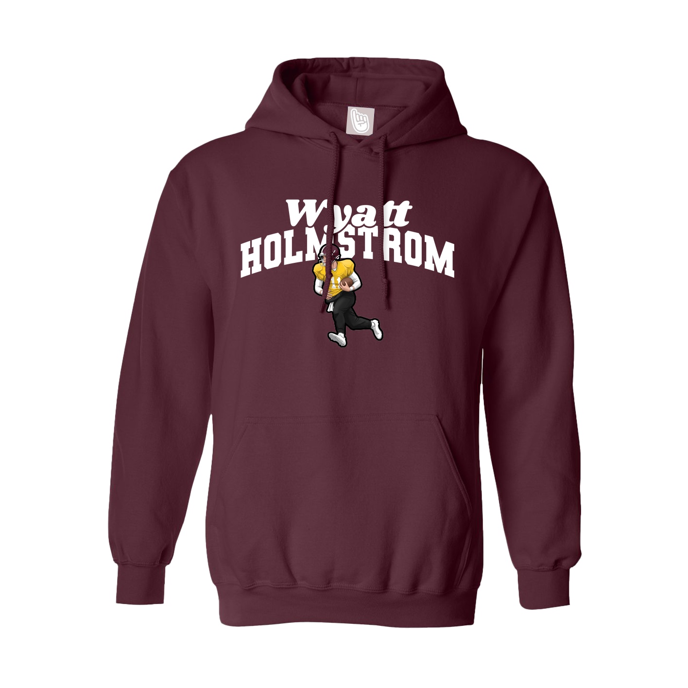 Hoodie — Signature Arch in Maroon