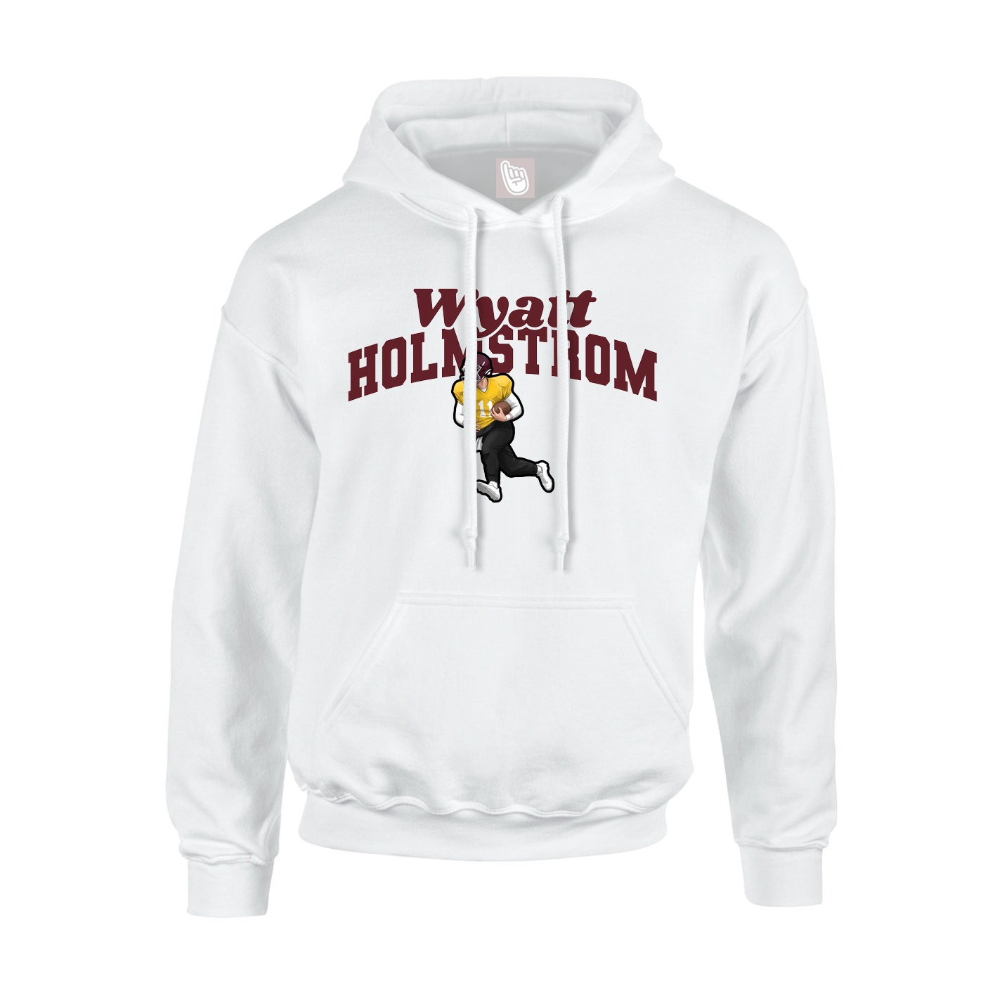 Hoodie — Signature Arch in White