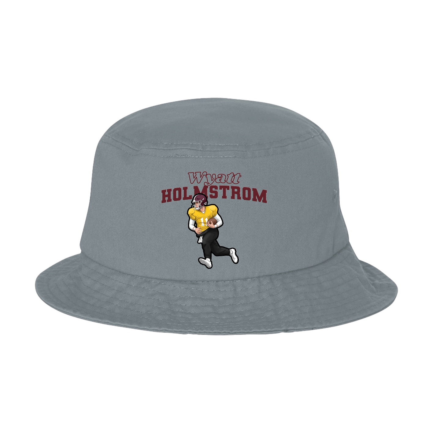 Bucket Cap — Name Arch in Grey