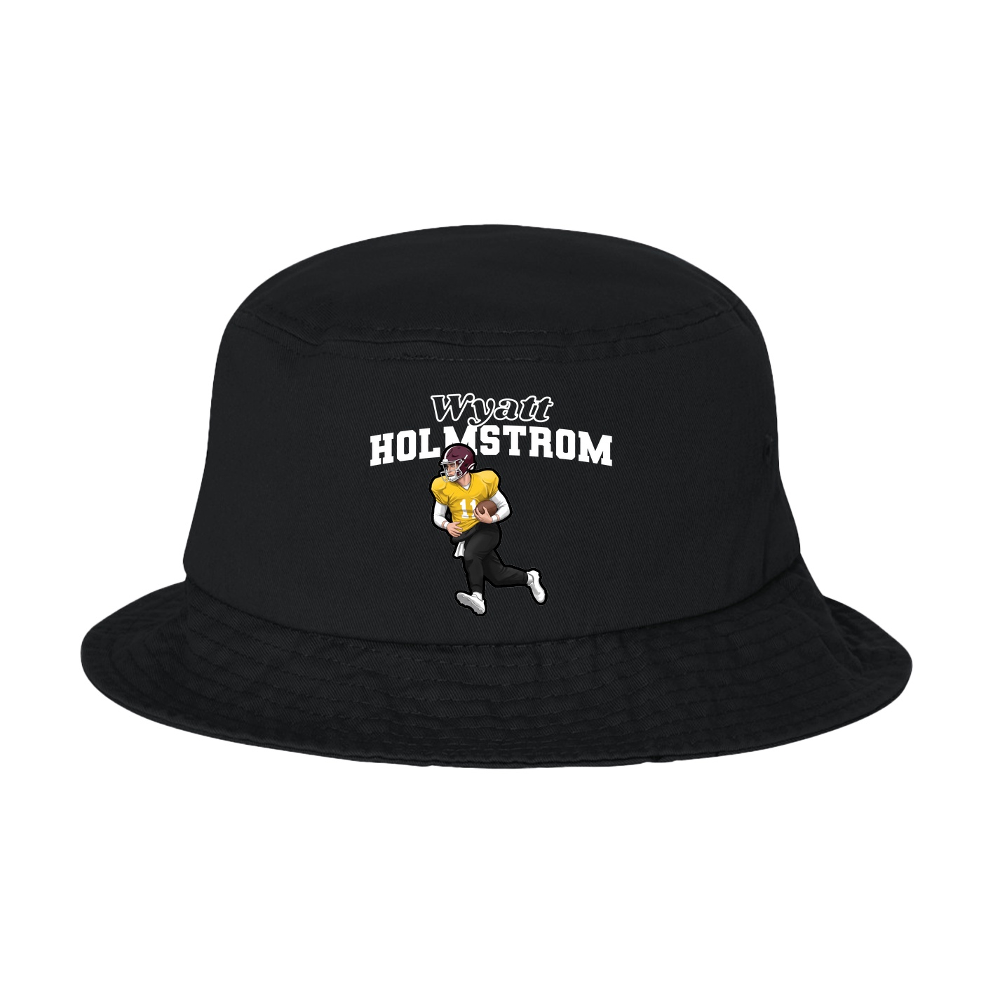 Bucket Cap — Name Arch in Black