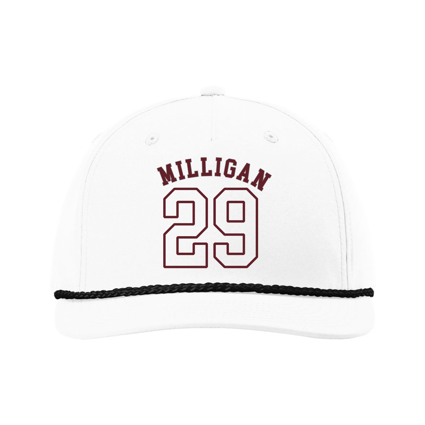 Five-Panel Classic Rope Cap — Shirsey Arch in White
