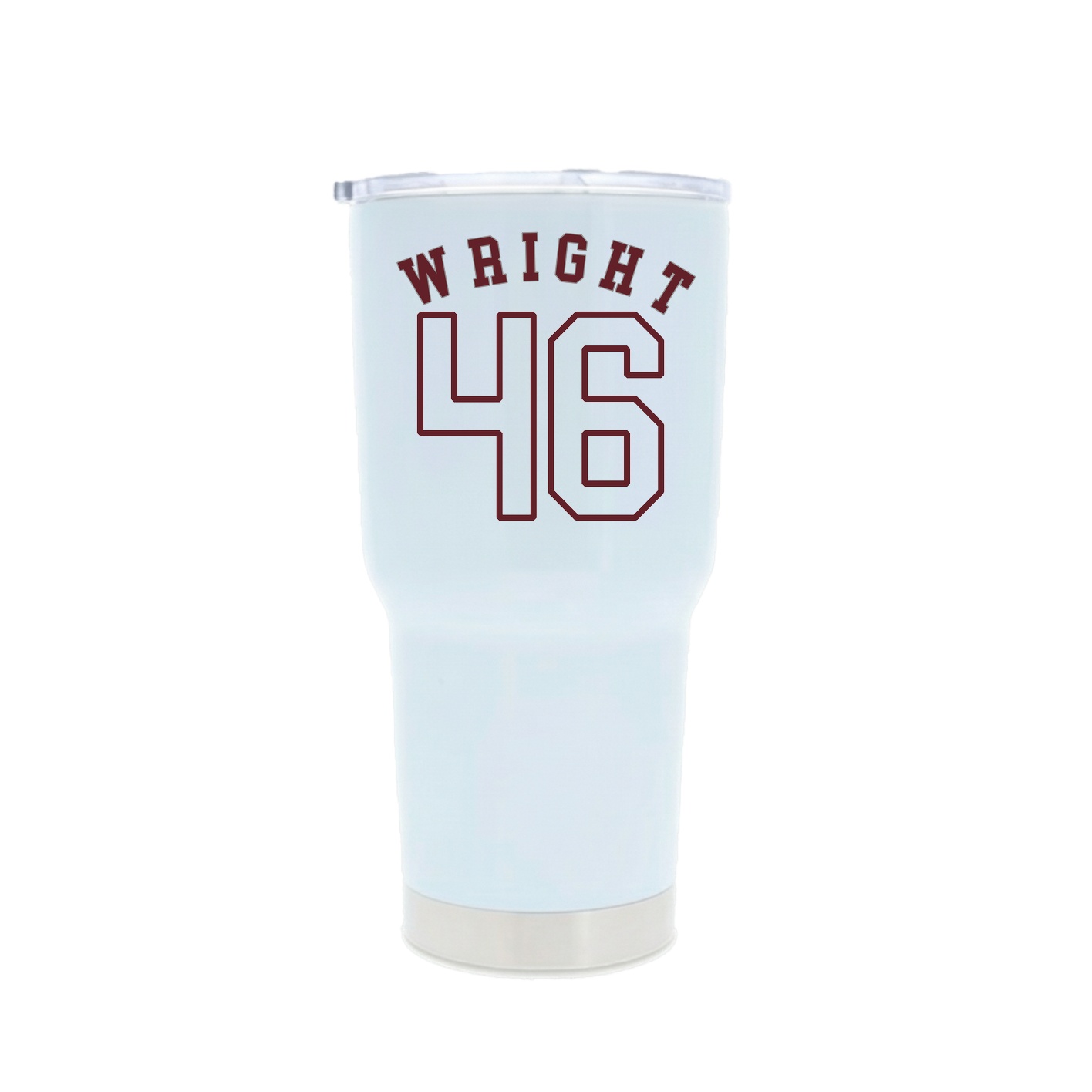 30oz Stainless Steel Tumbler — Shirsey Arch in White