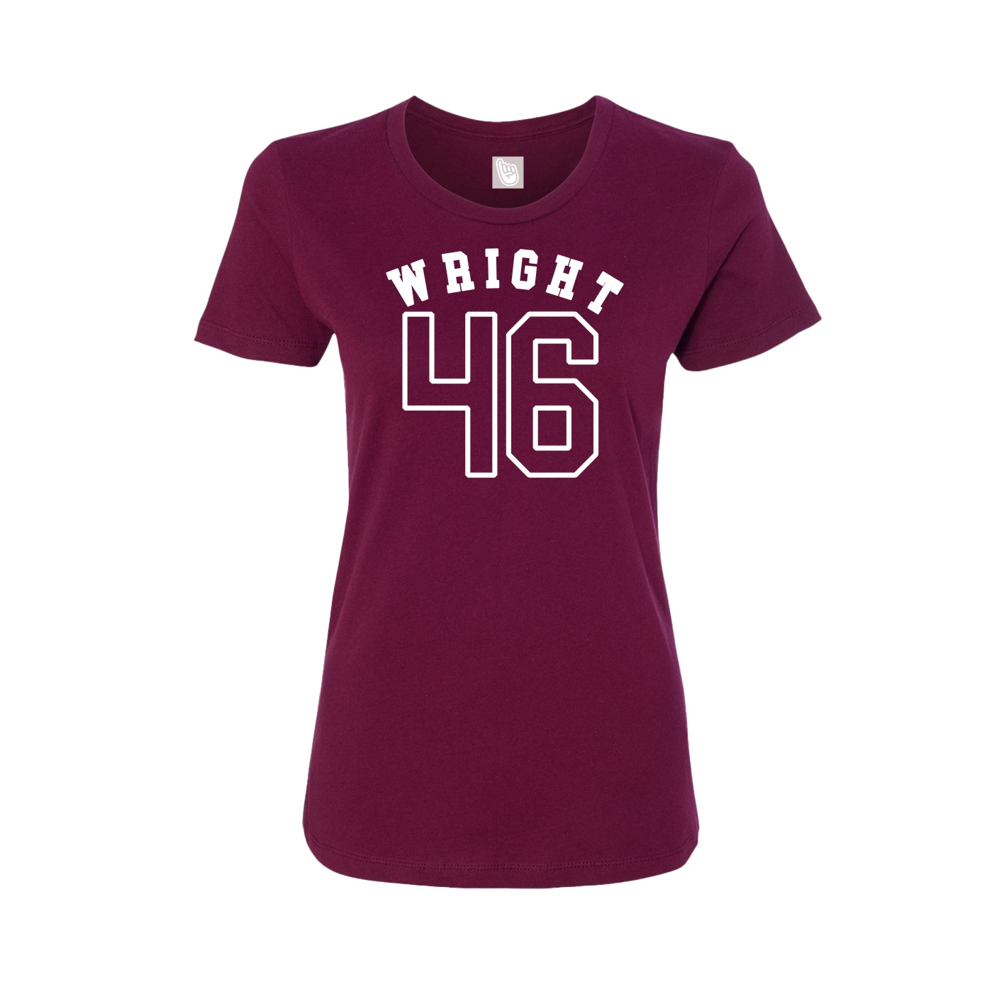 Fitted Women's Tee — Shirsey Arch in Maroon