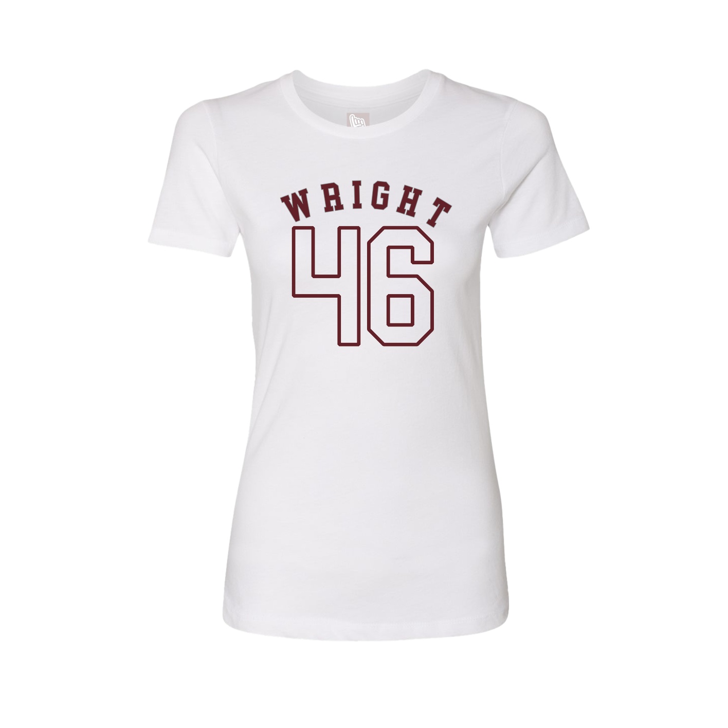 Fitted Women's Tee — Shirsey Arch in White