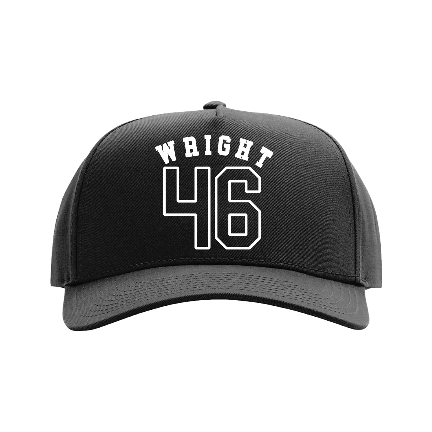 Full Fabric Five-Panel Champ Cap — Shirsey Arch in Black
