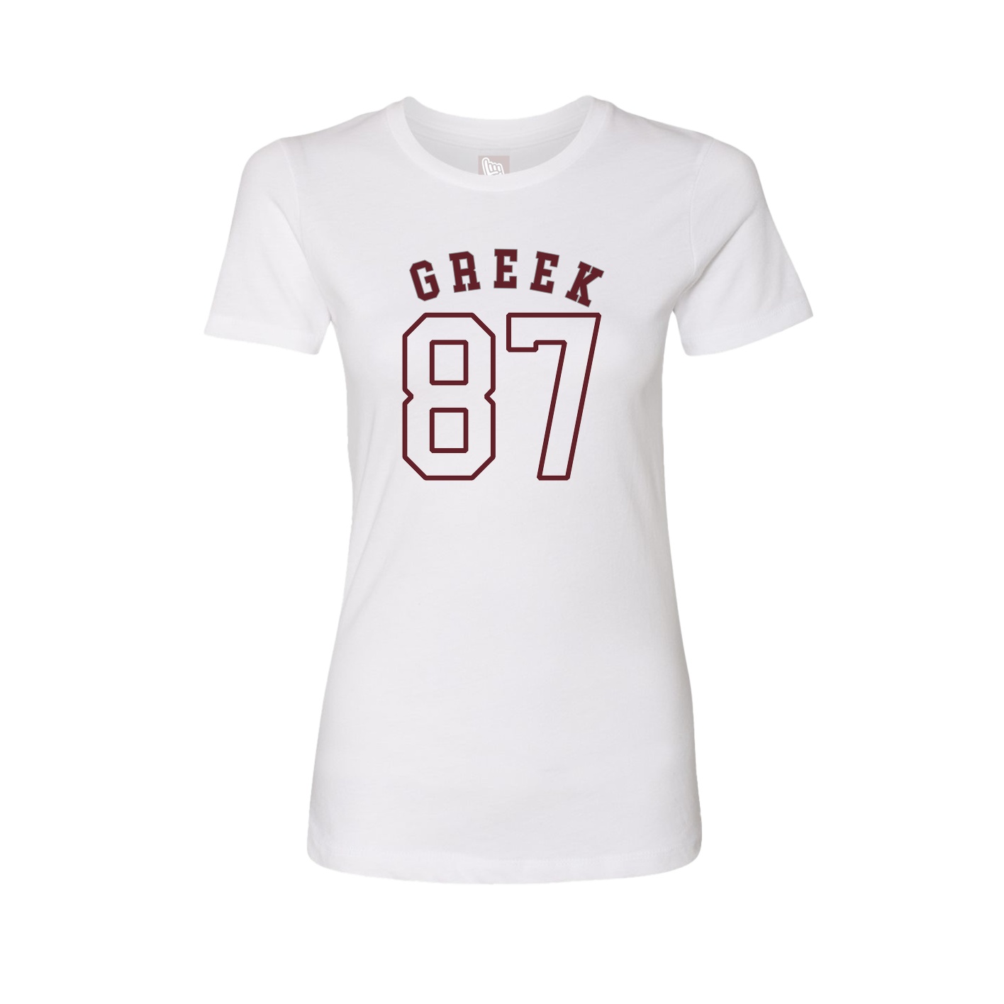 Fitted Women's Tee — Shirsey Arch in White