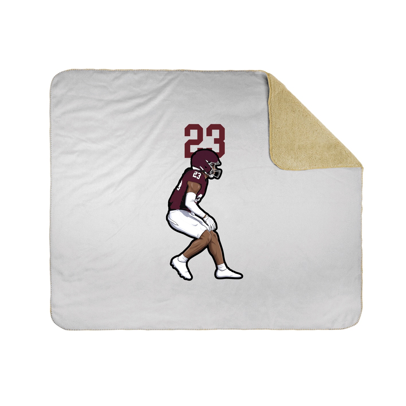 Throw Blanket — Number Top in White