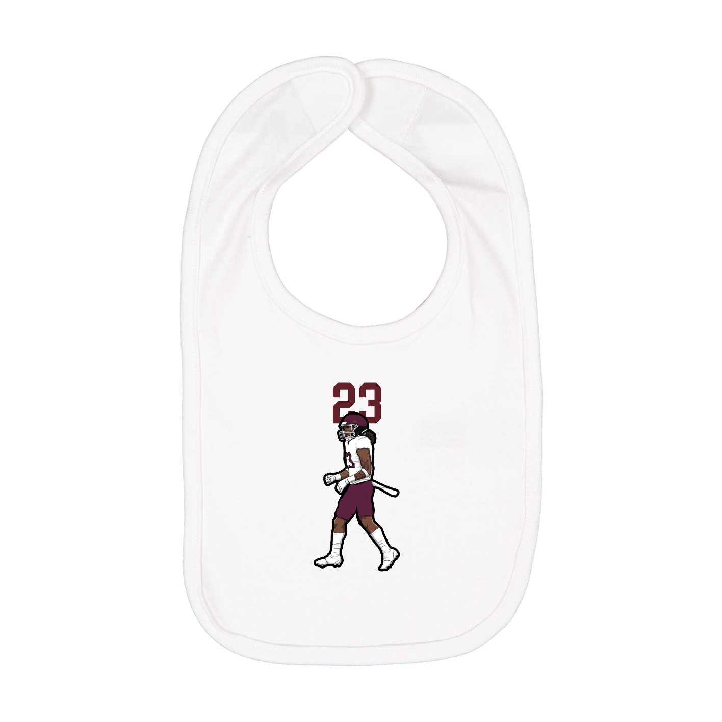 Infant Bib — Number Top in White