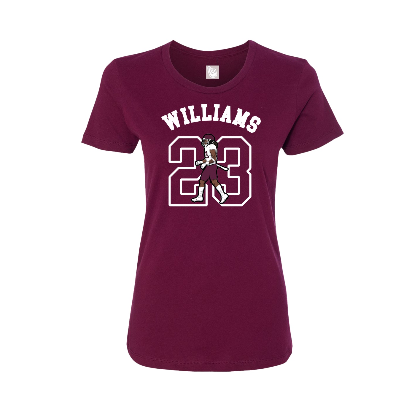 Fitted Women's Tee — Shirsey Arch in Maroon