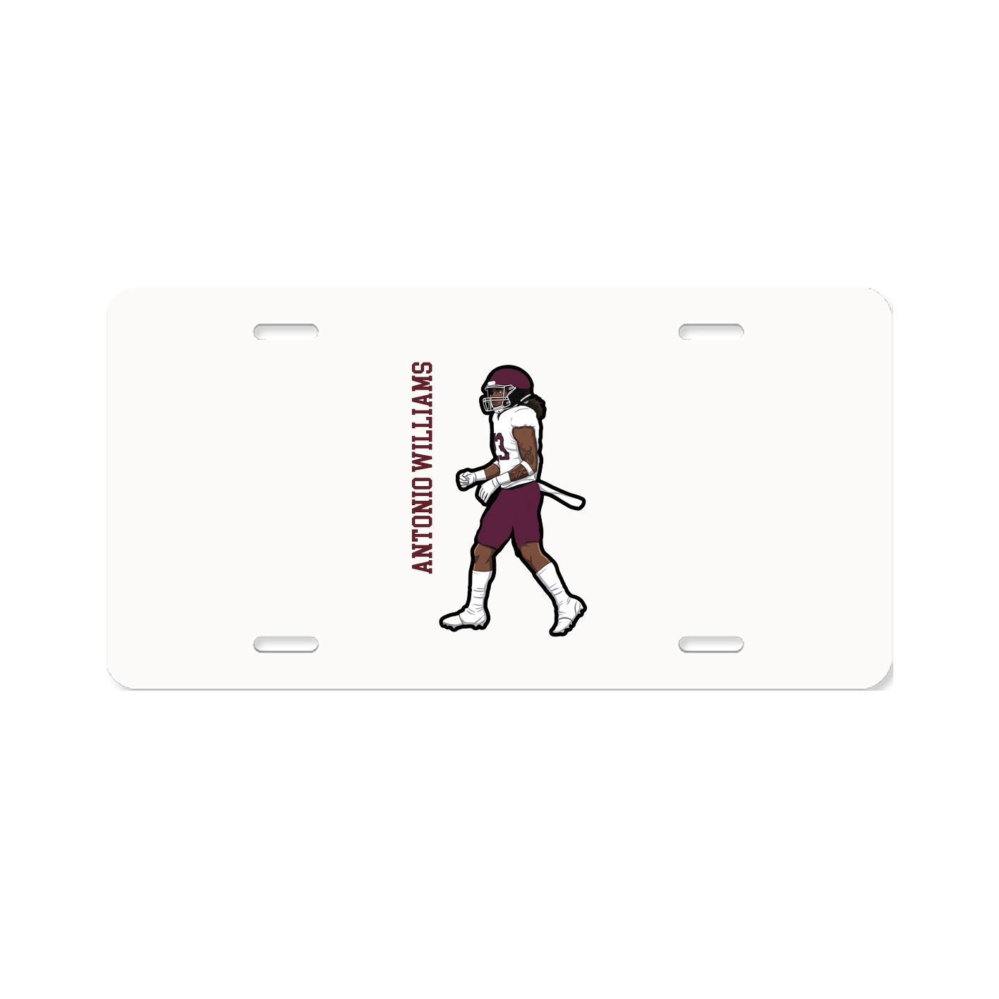License Plate — Name Vertical in Classic