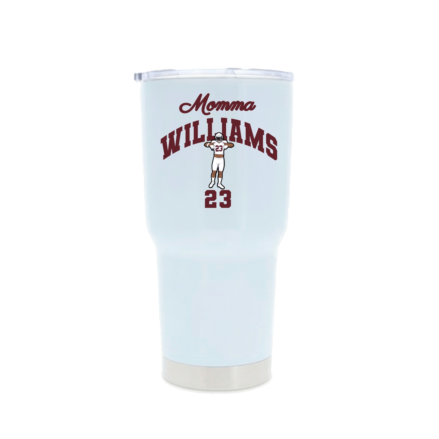 30oz Stainless Steel Tumbler — Mothers Day Arch in White