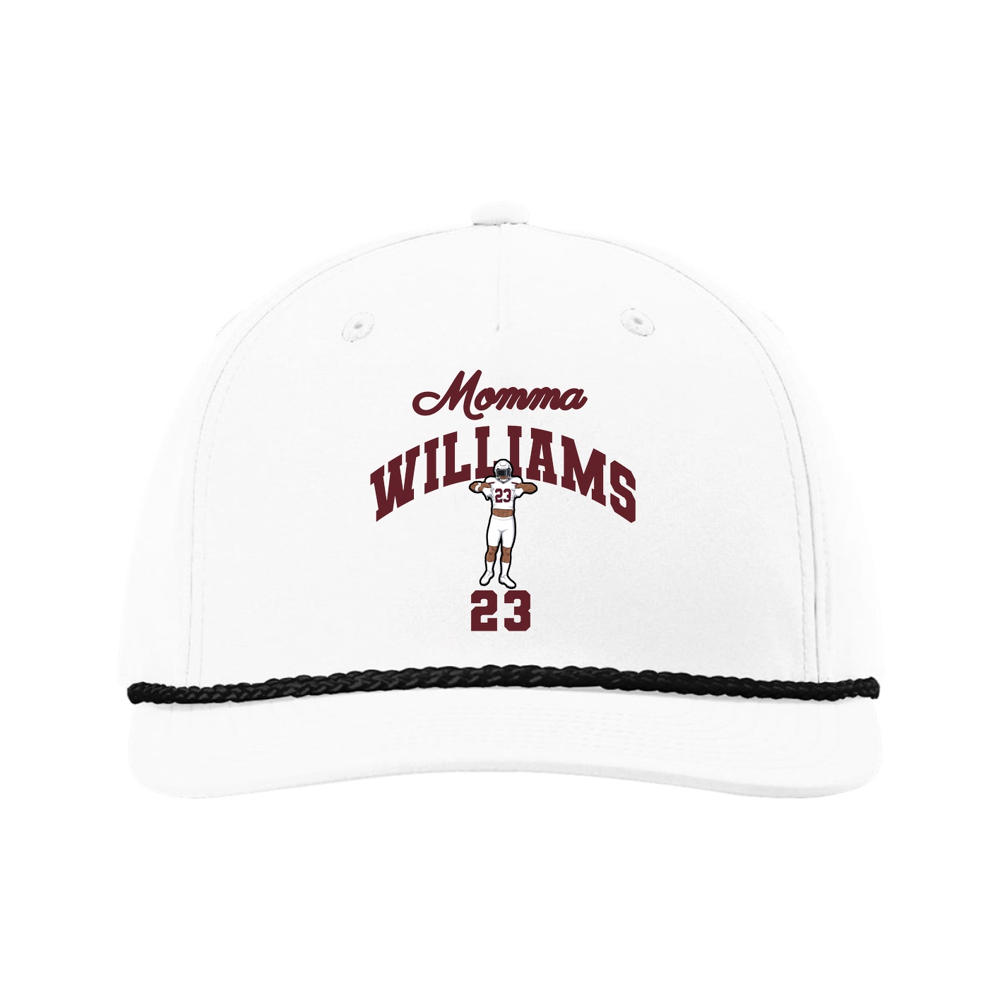 Five-Panel Classic Rope Cap — Mothers Day Arch in White