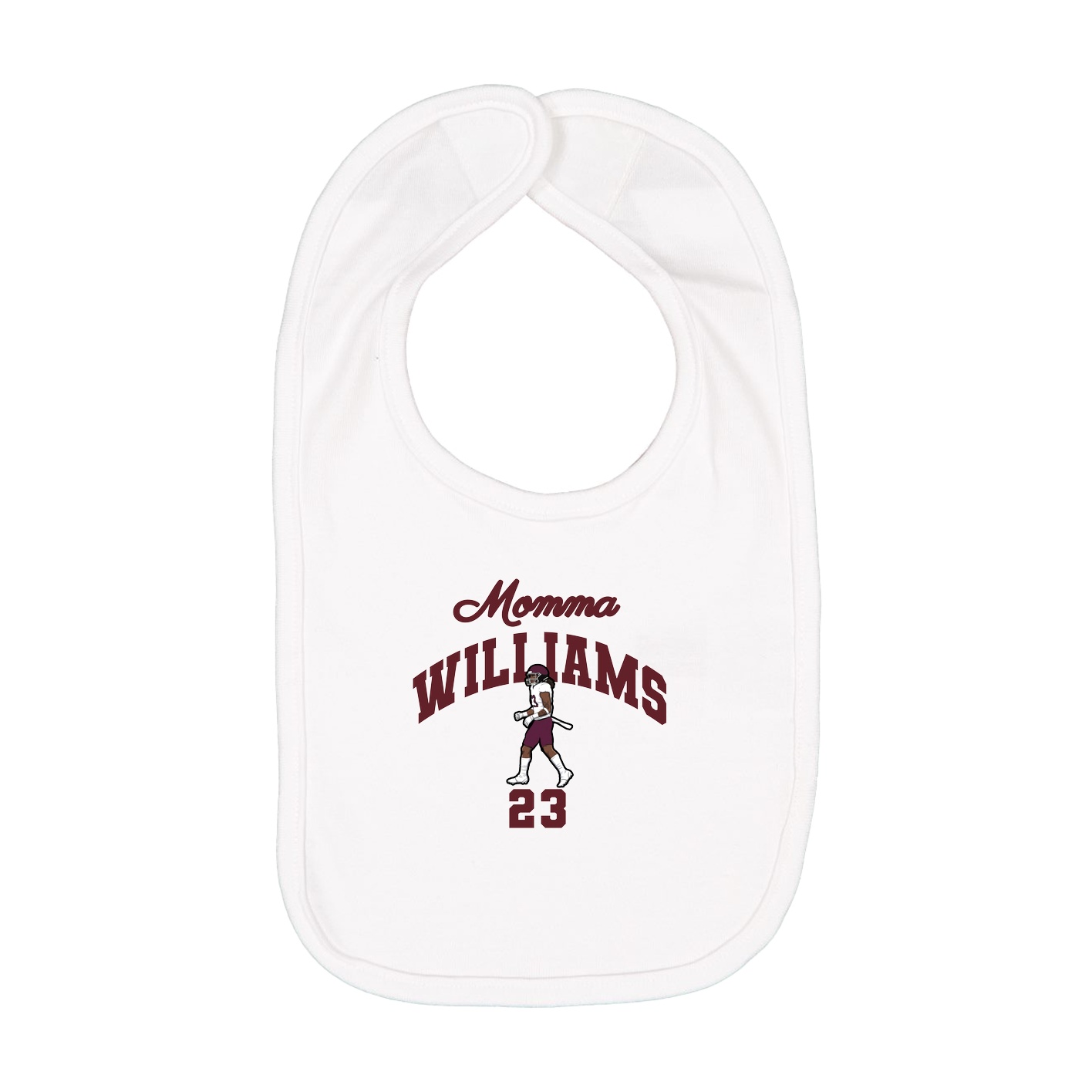 Infant Bib — Mothers Day Arch in White
