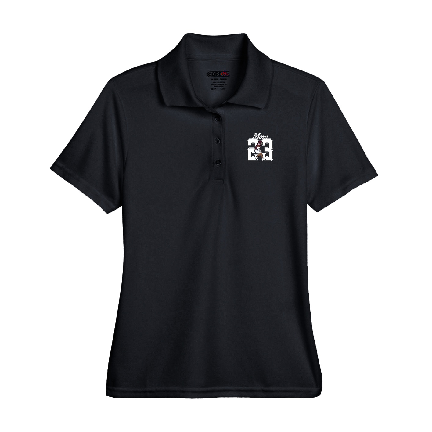 Performance Polo — Mothers Day Shirsey in Black