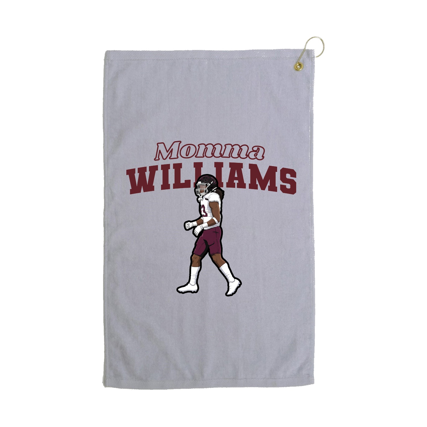 Golf Towel — Mothers Day Block in Grey