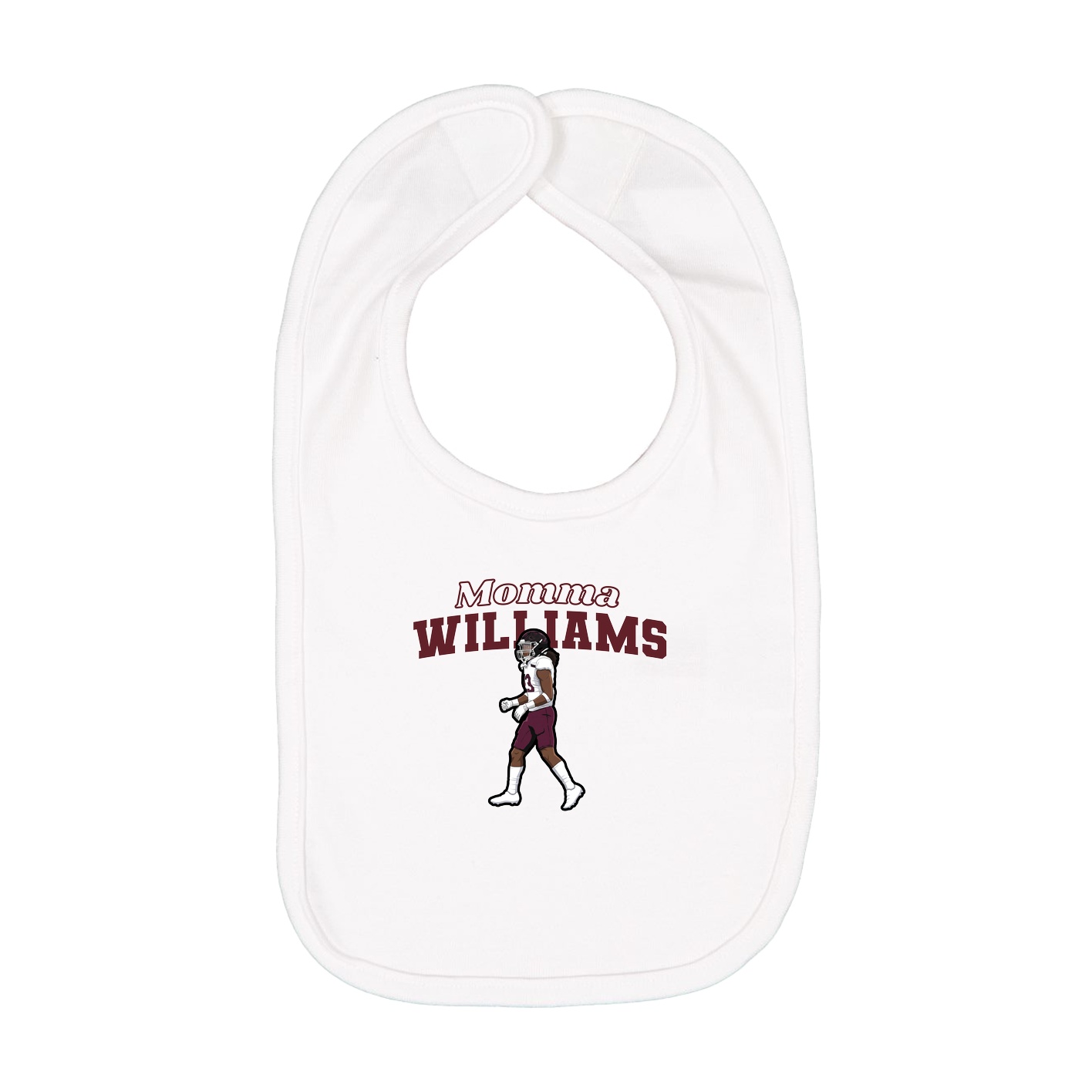 Infant Bib — Mothers Day Block in White
