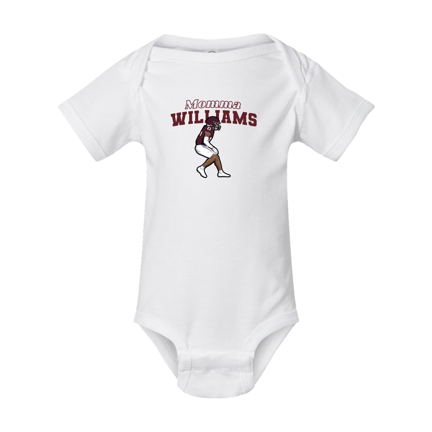 Baby Onesie — Mothers Day Block in White
