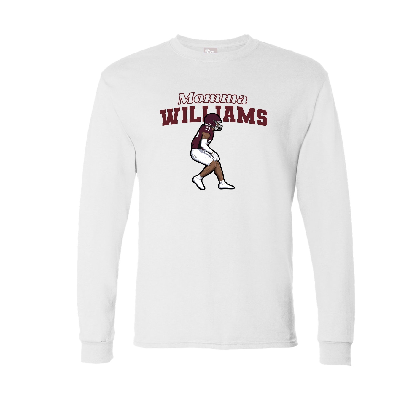 Long Sleeve Tee — Mothers Day Block in White