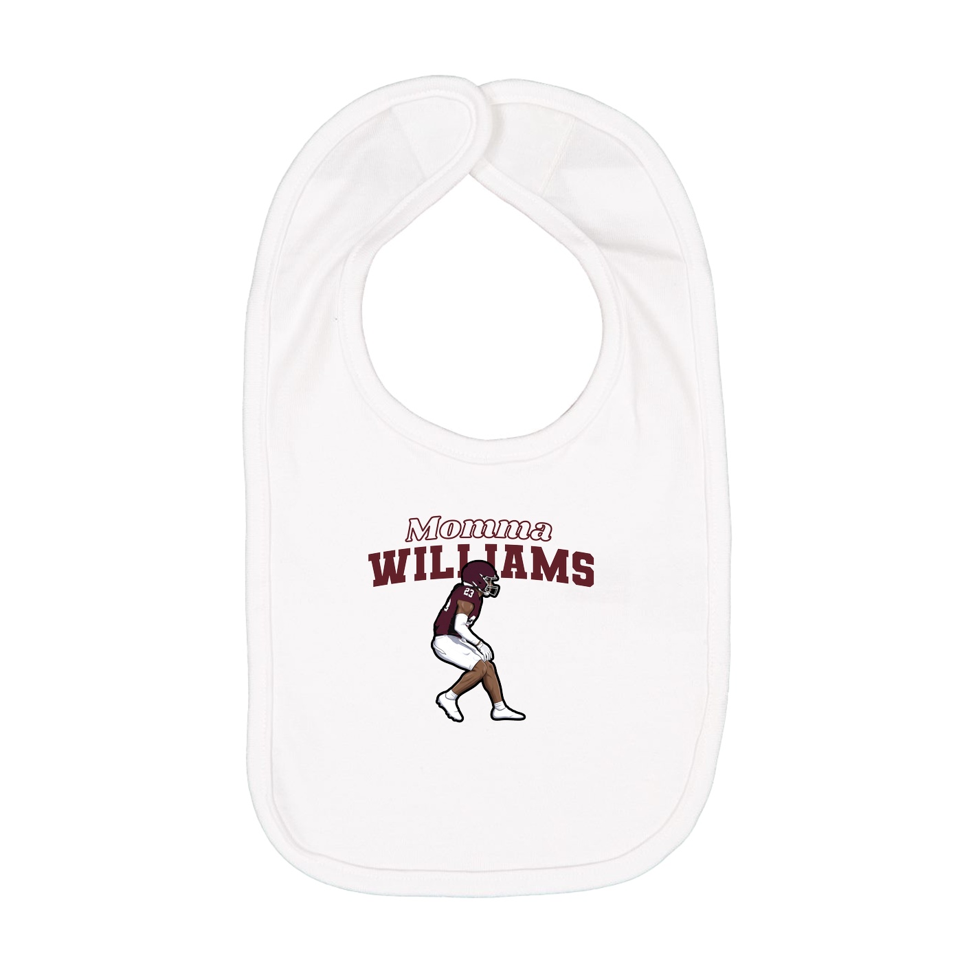 Infant Bib — Mothers Day Block in White