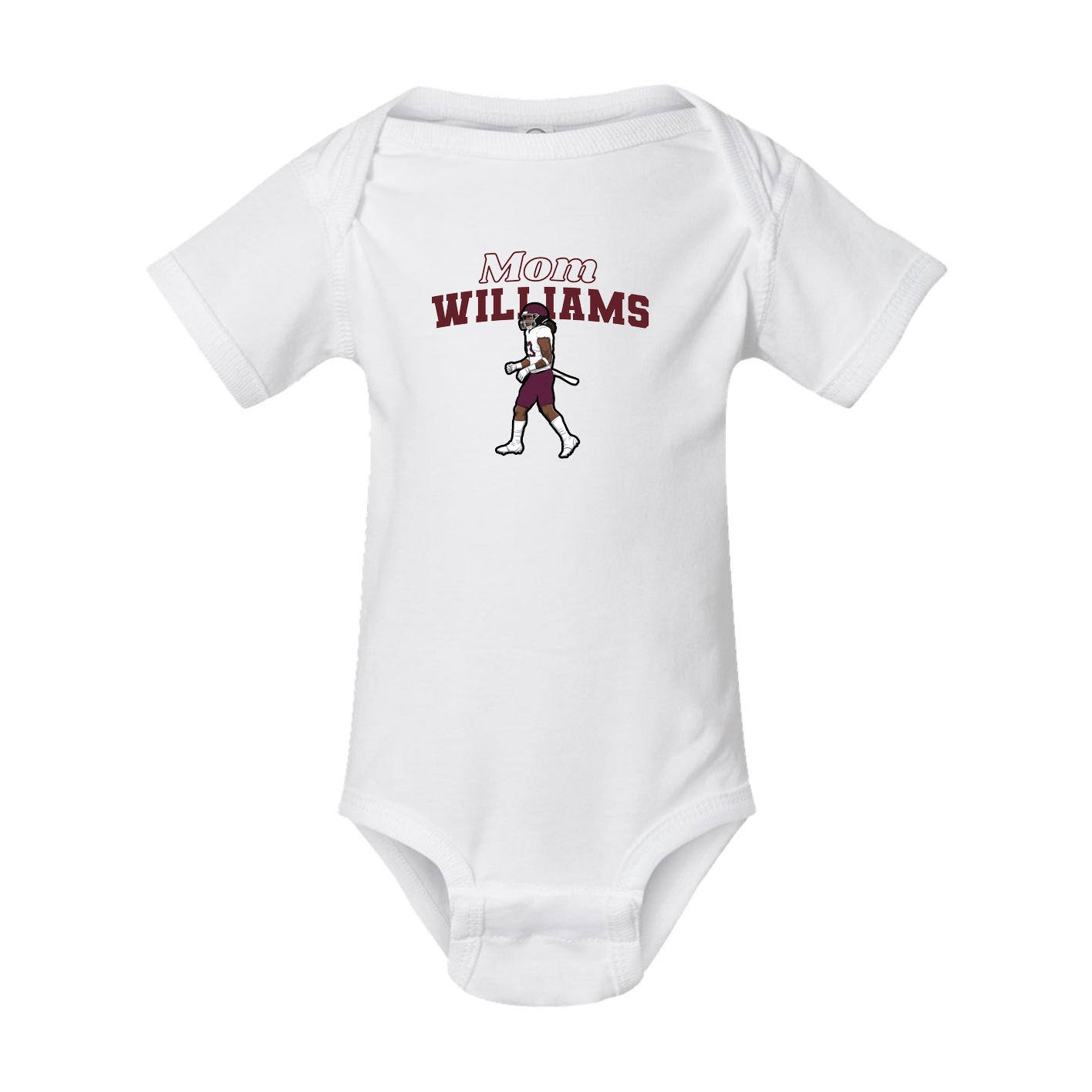 Baby Onesie — Mothers Day Block in White