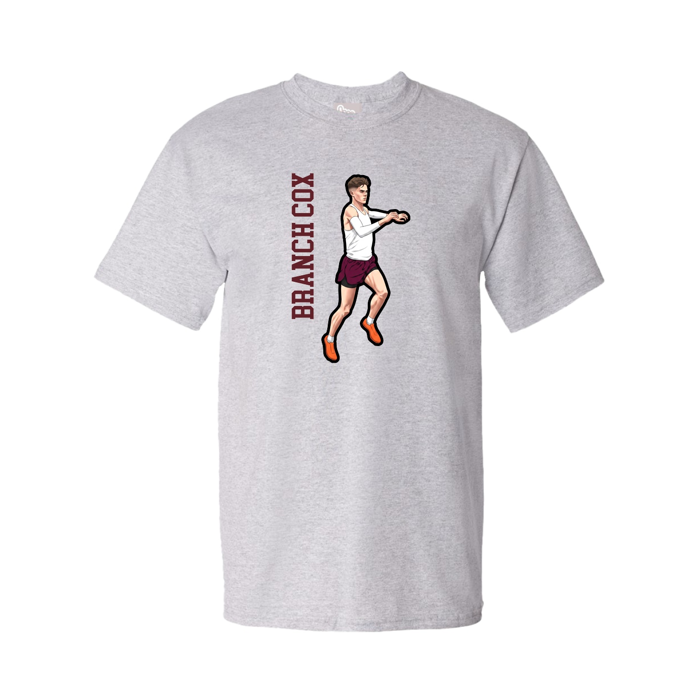 Tee — Name Vertical in Grey