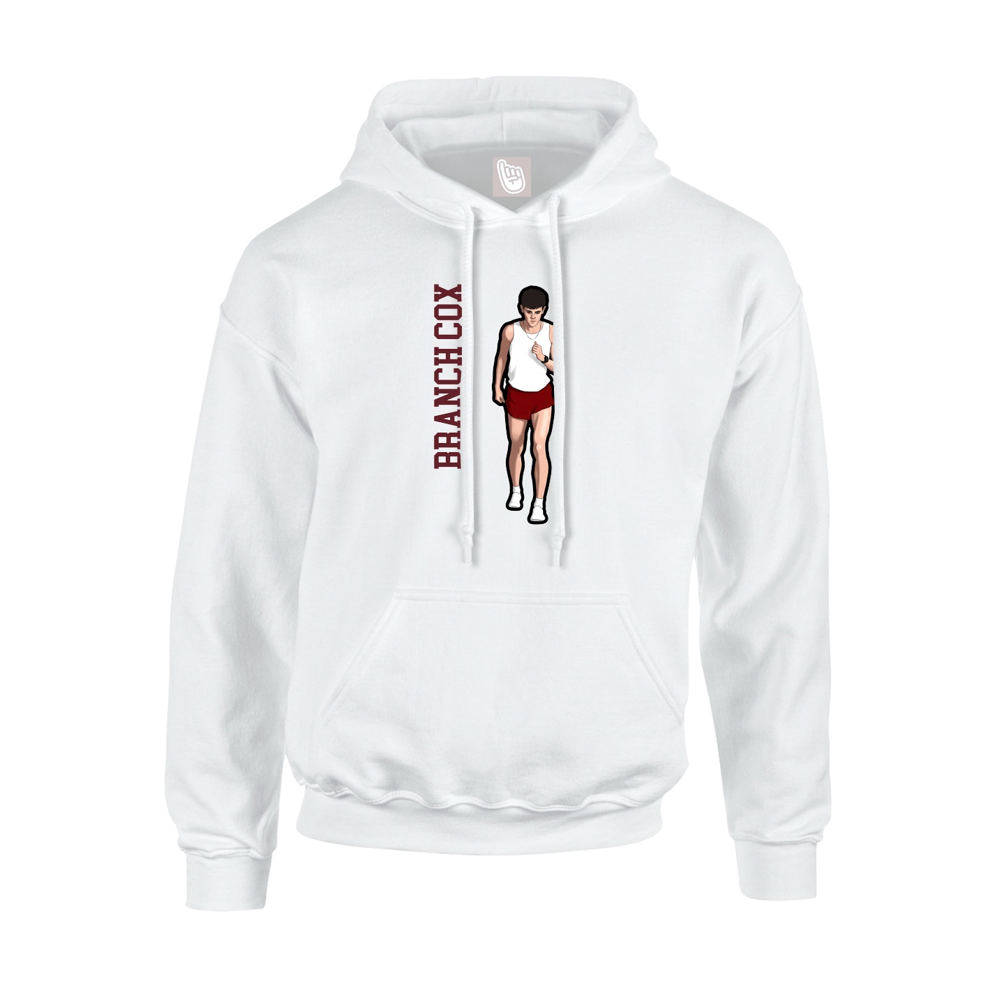 Hoodie — Name Vertical in White