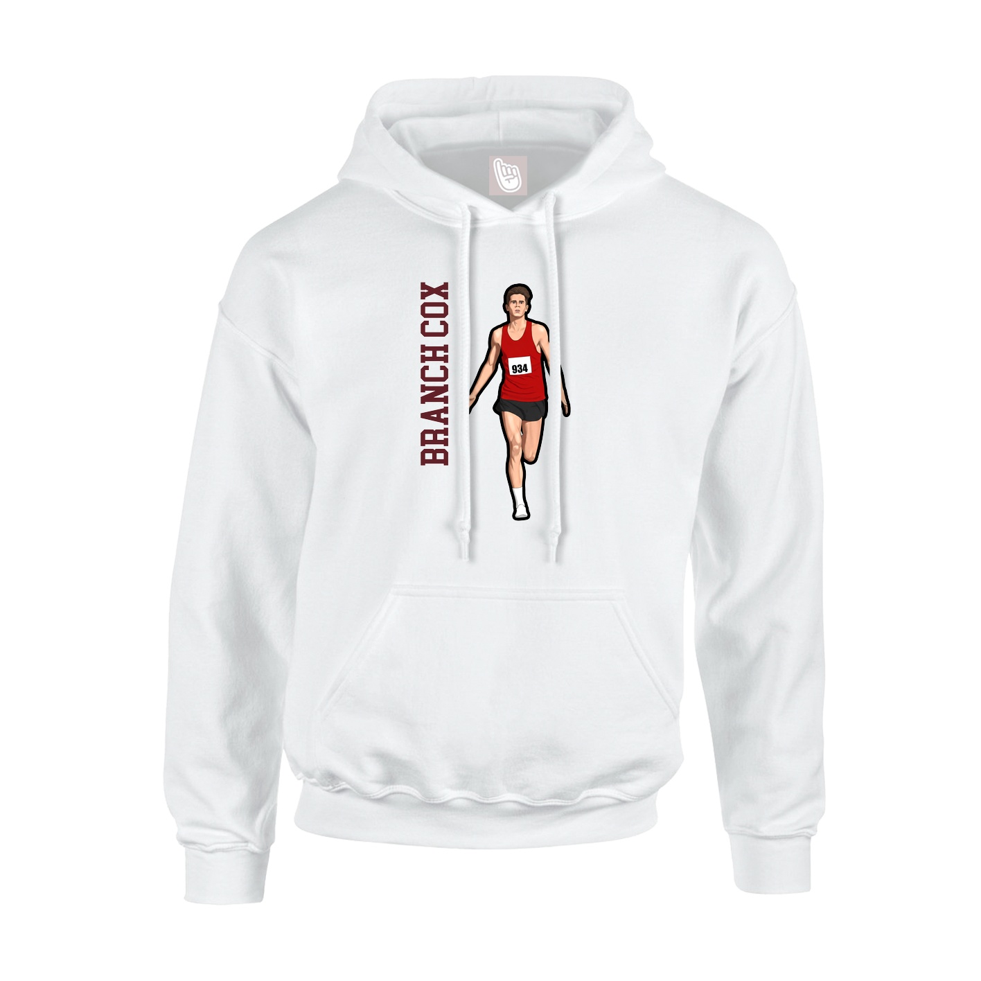 Youth Hoodie — Name Vertical in White