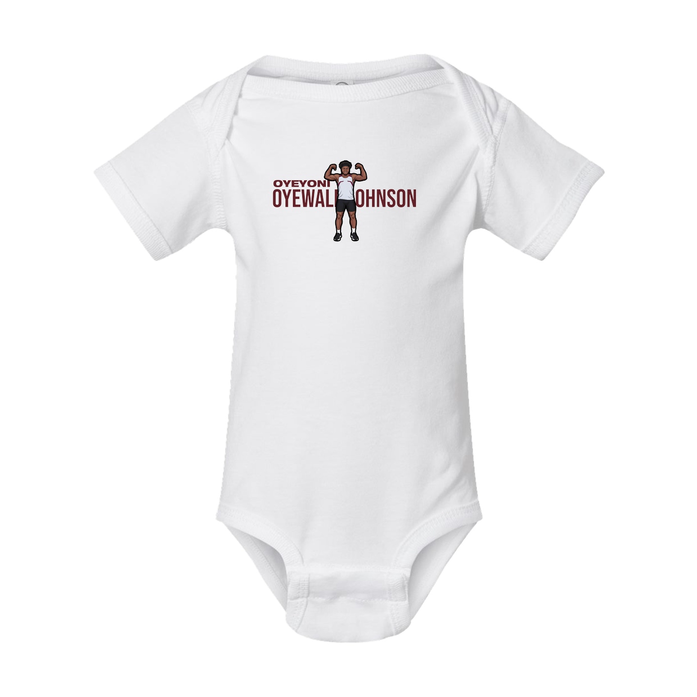 Baby Onesie — Player Name in White