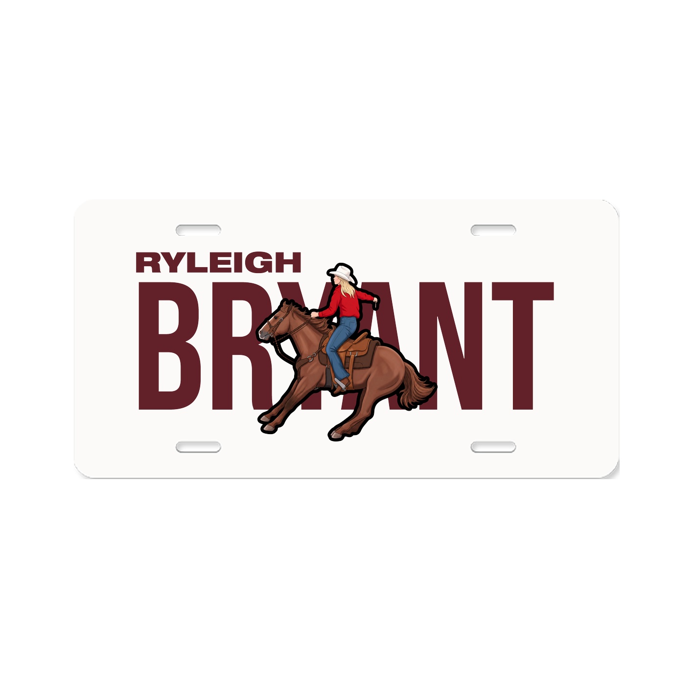License Plate — Player Name in Classic