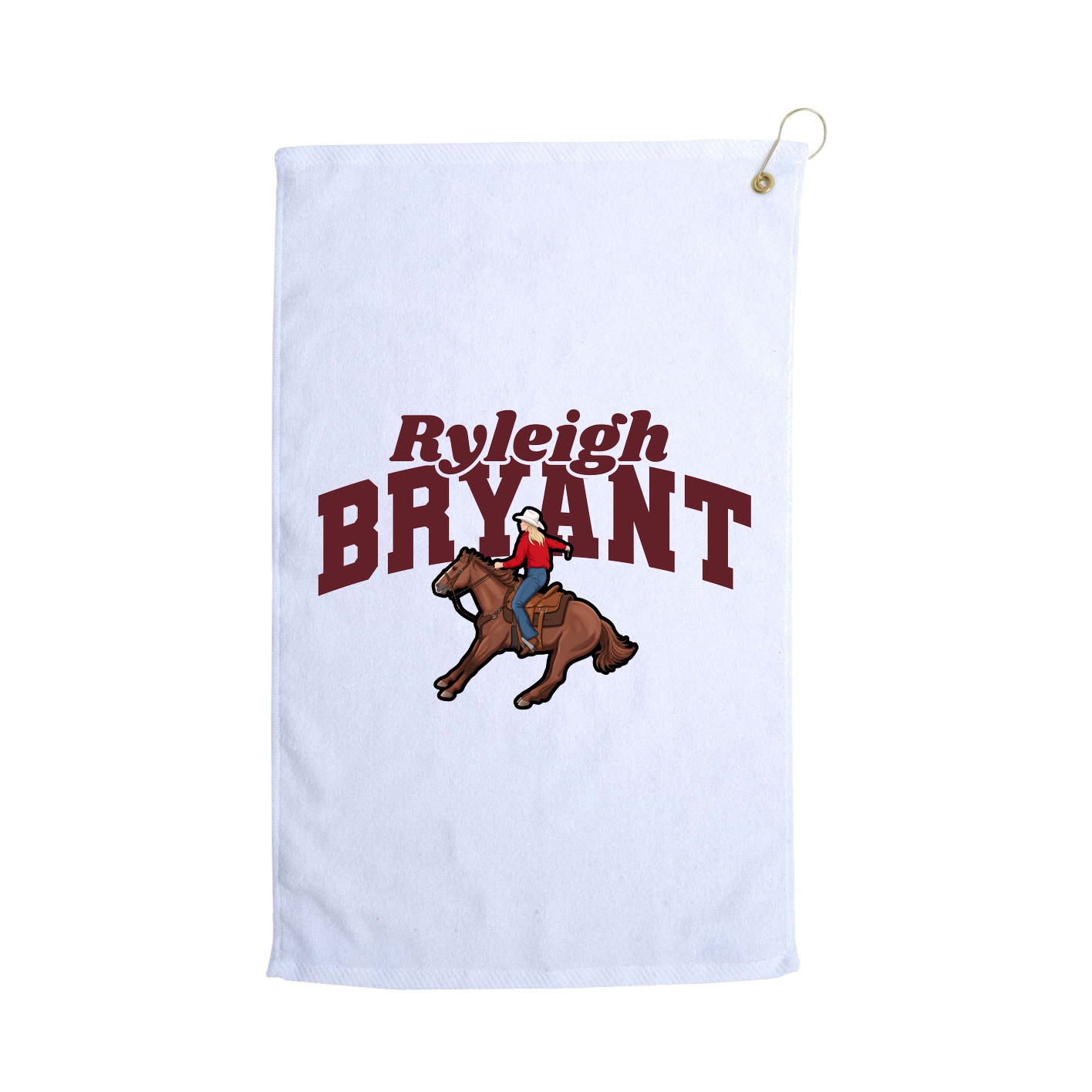Golf Towel — Signature Arch in White