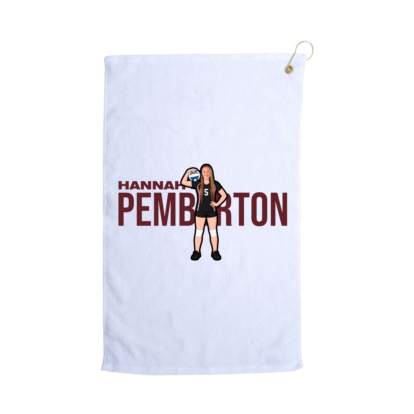 Golf Towel — Player Name in White