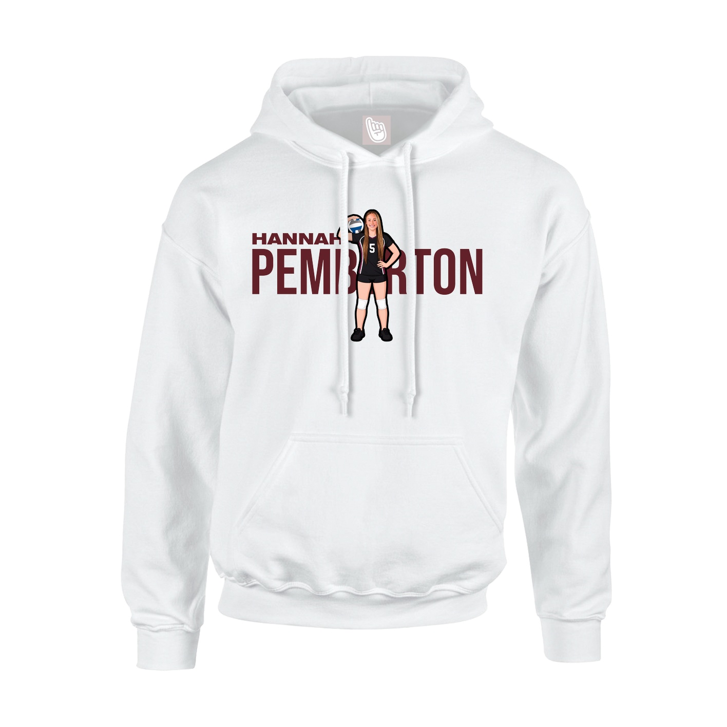 Hoodie — Player Name in White
