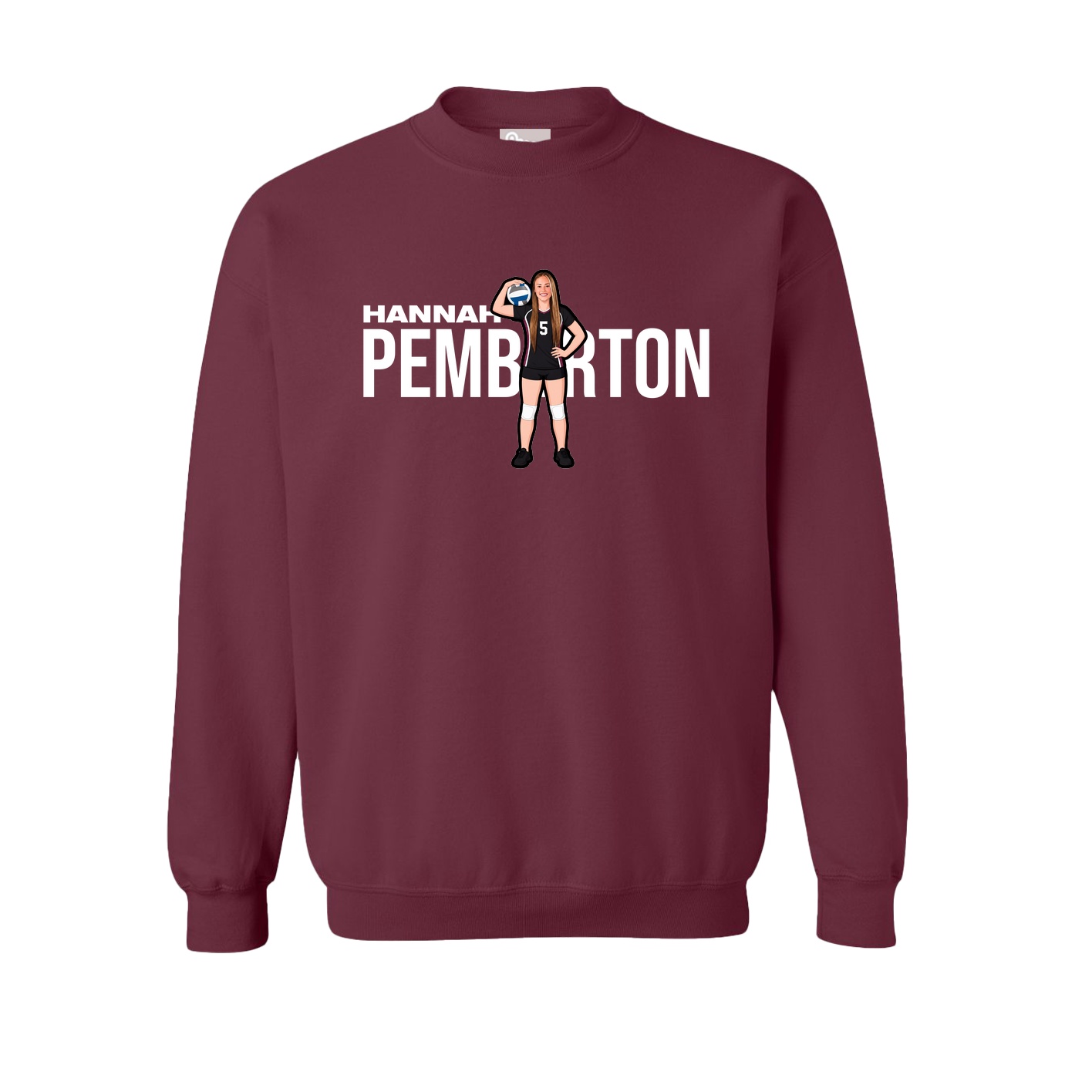 Fleece Crew — Player Name in Maroon