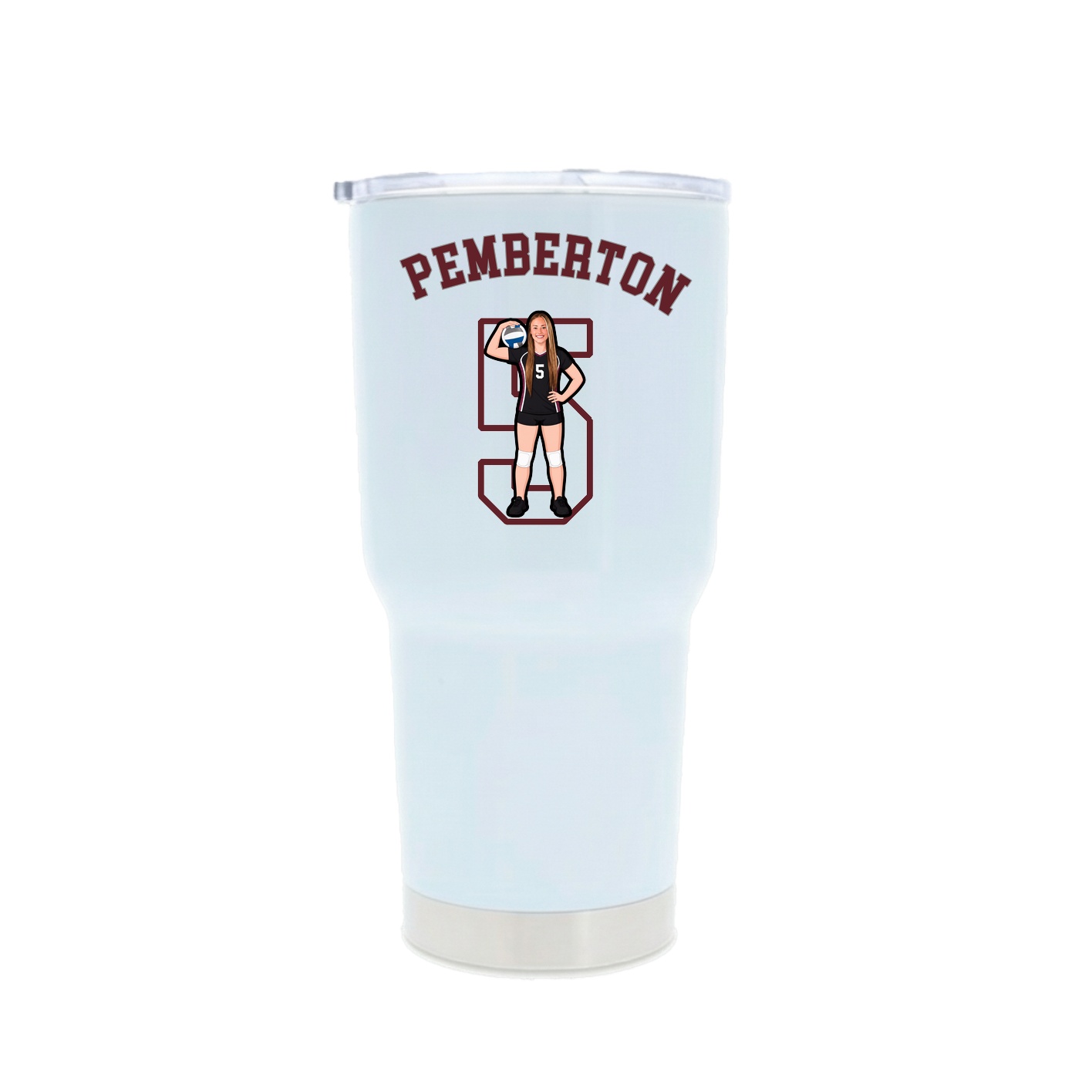 30oz Stainless Steel Tumbler — Shirsey Arch in White