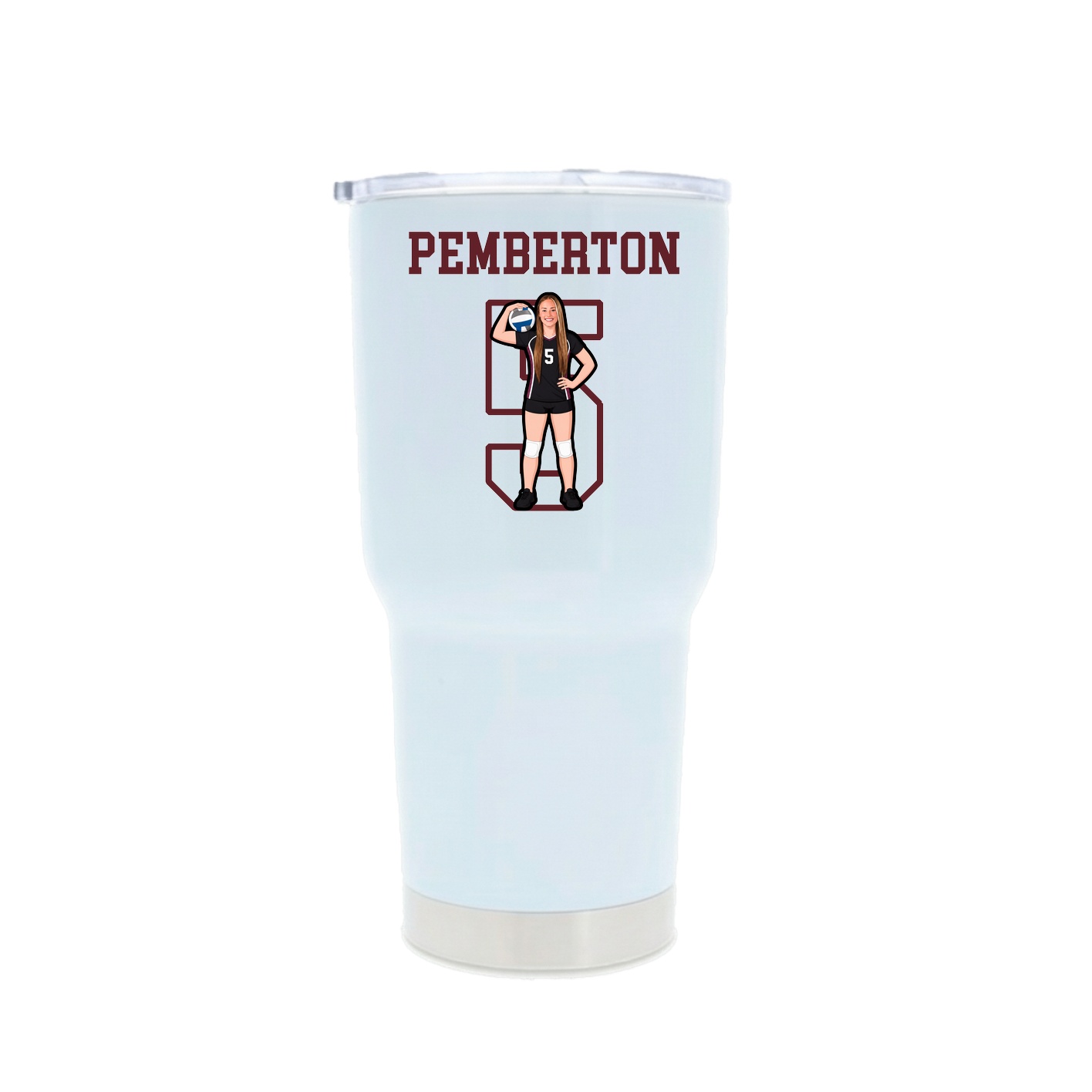 30oz Stainless Steel Tumbler — Shirsey in White