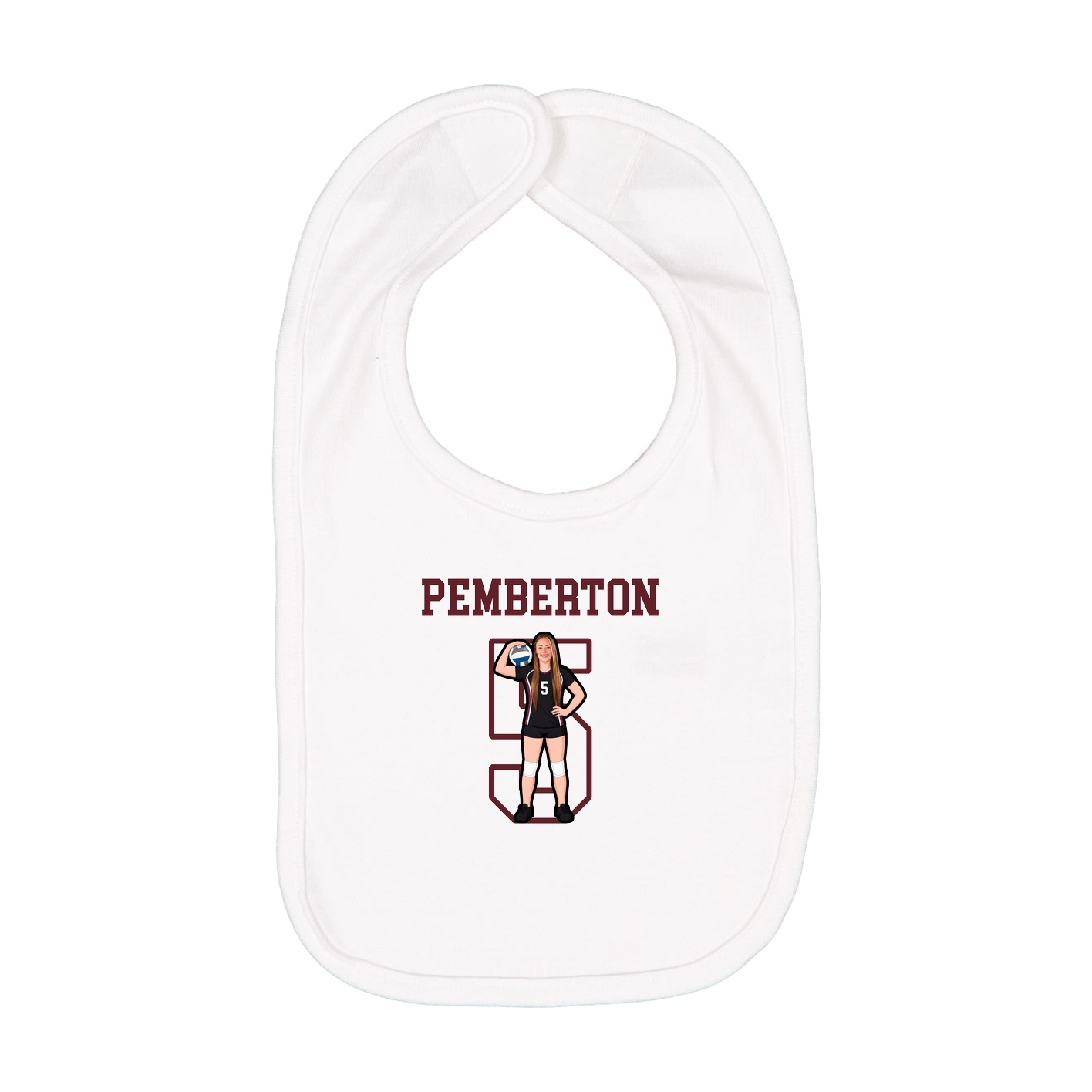 Infant Bib — Shirsey in White