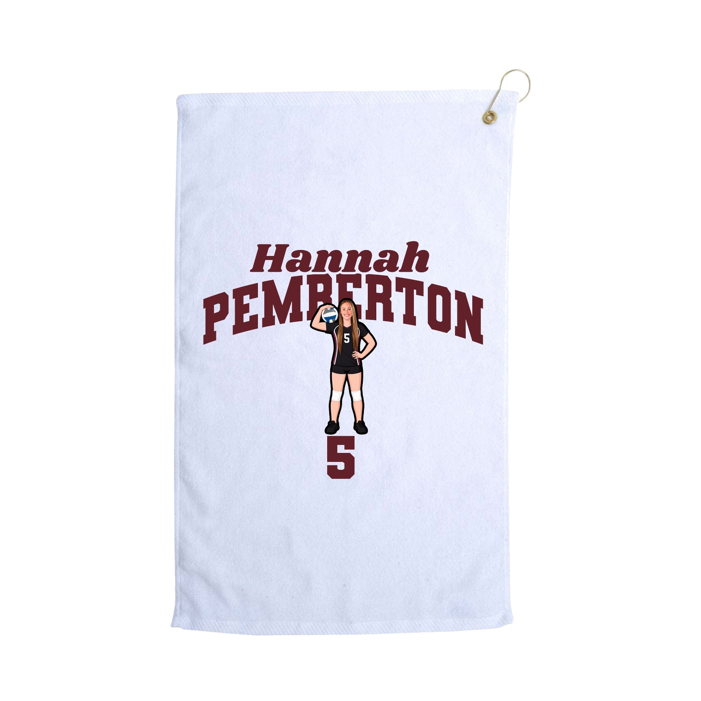 Golf Towel — Signature Arch in White