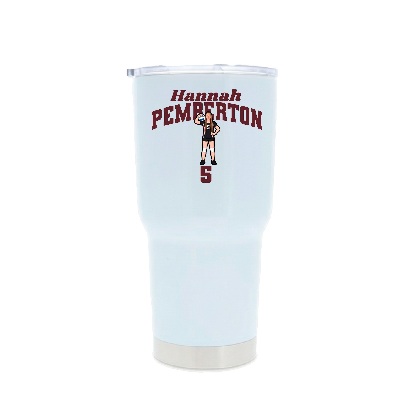30oz Stainless Steel Tumbler — Signature Arch in White