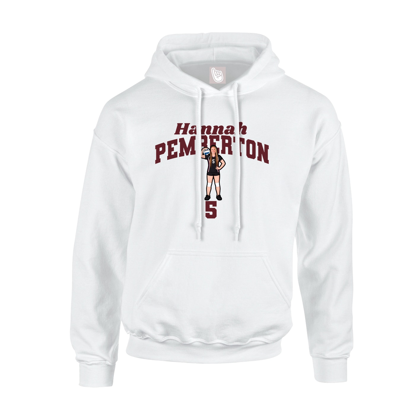 Hoodie — Signature Arch in White
