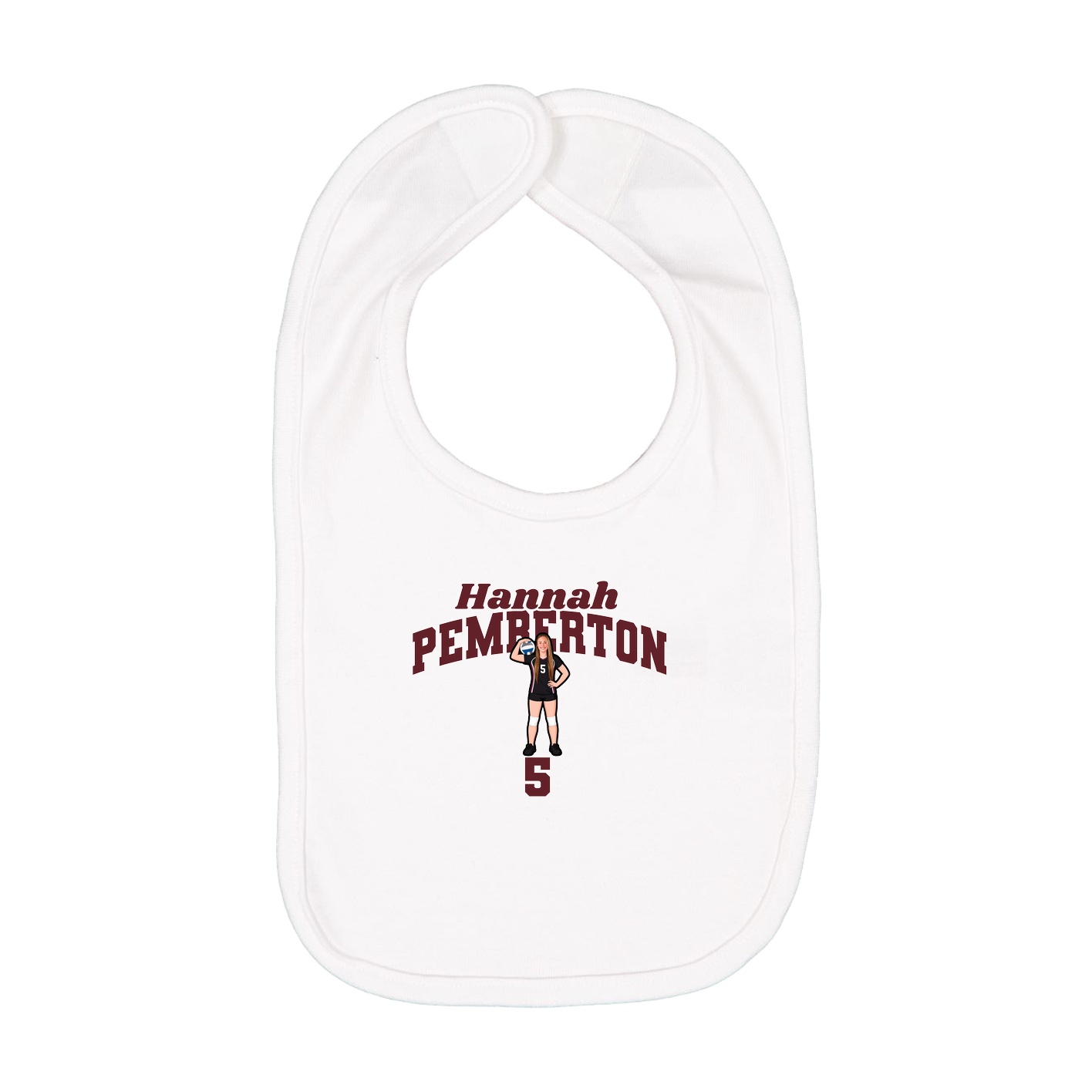Infant Bib — Signature Arch in White